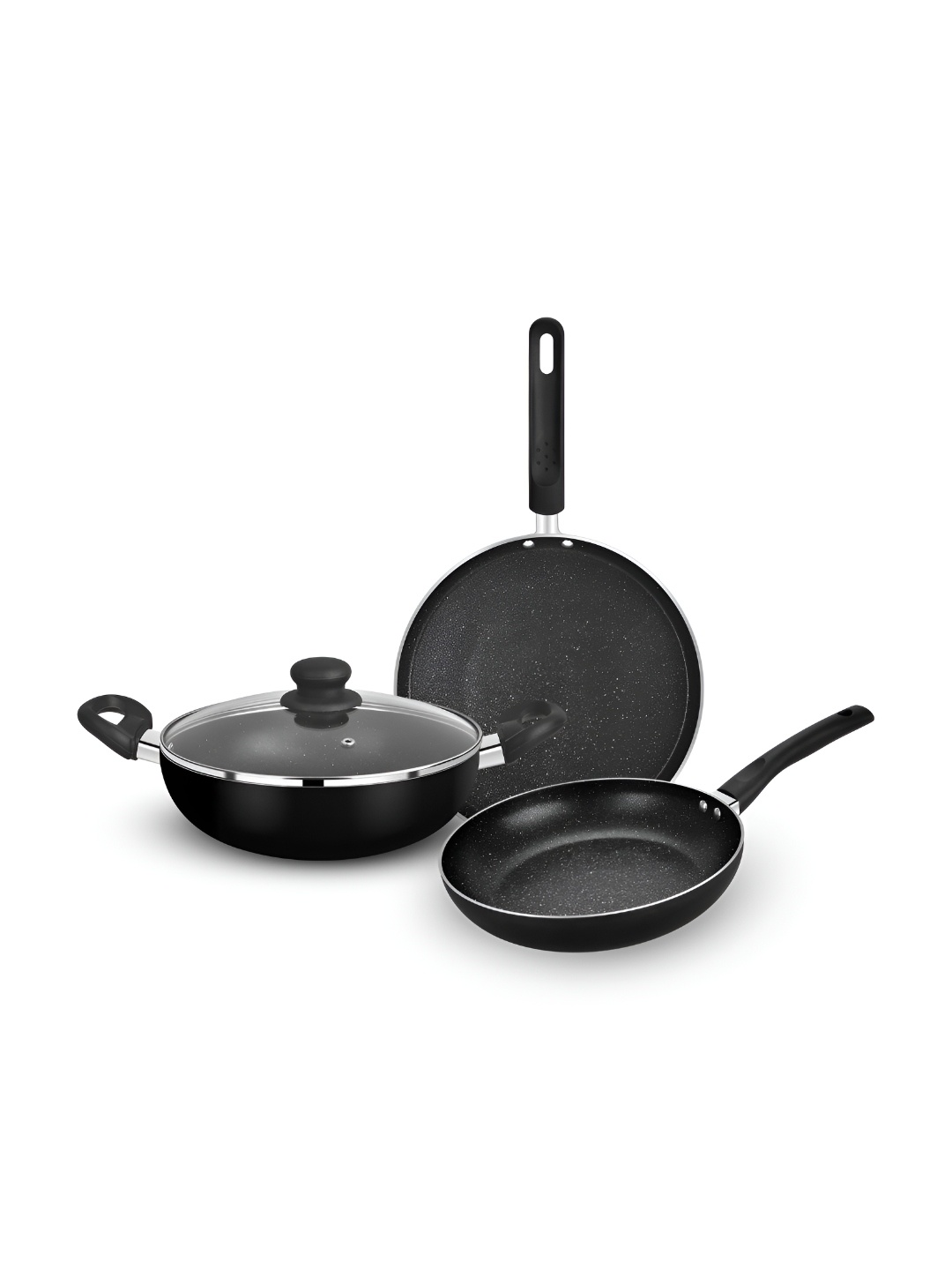 

BERGNER Black Induction Base Aluminium Cookware Set of