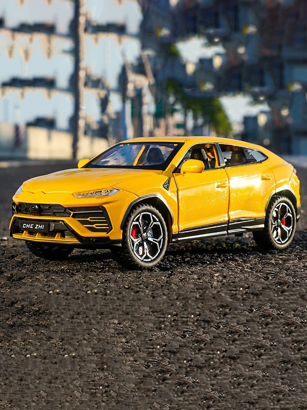 

UKAXA Kids Lamborgini Urus Openable Door Light Car Vehicle, Yellow