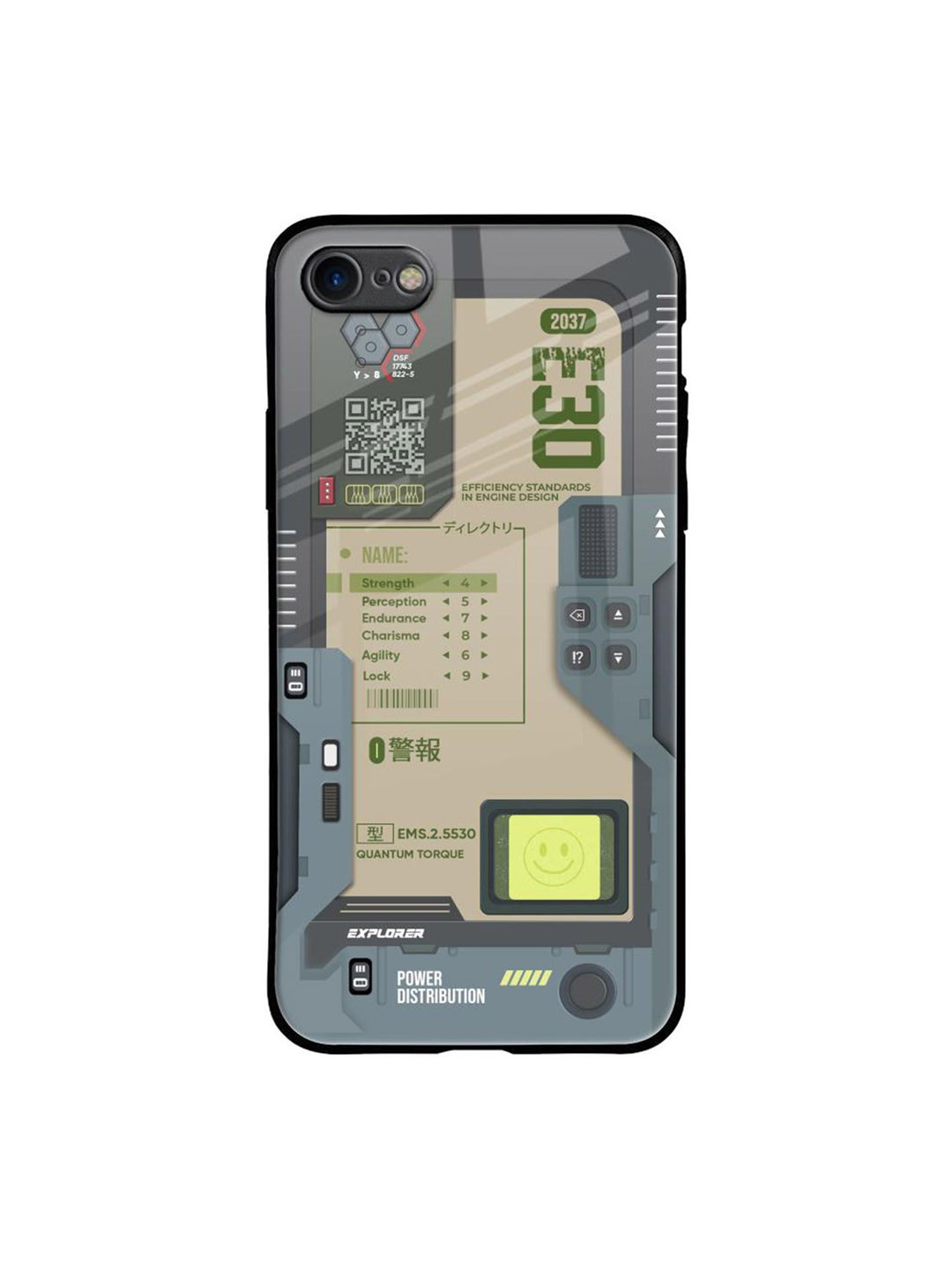

QRIOH Art Station Printed iPhone 7 Back Case, Grey
