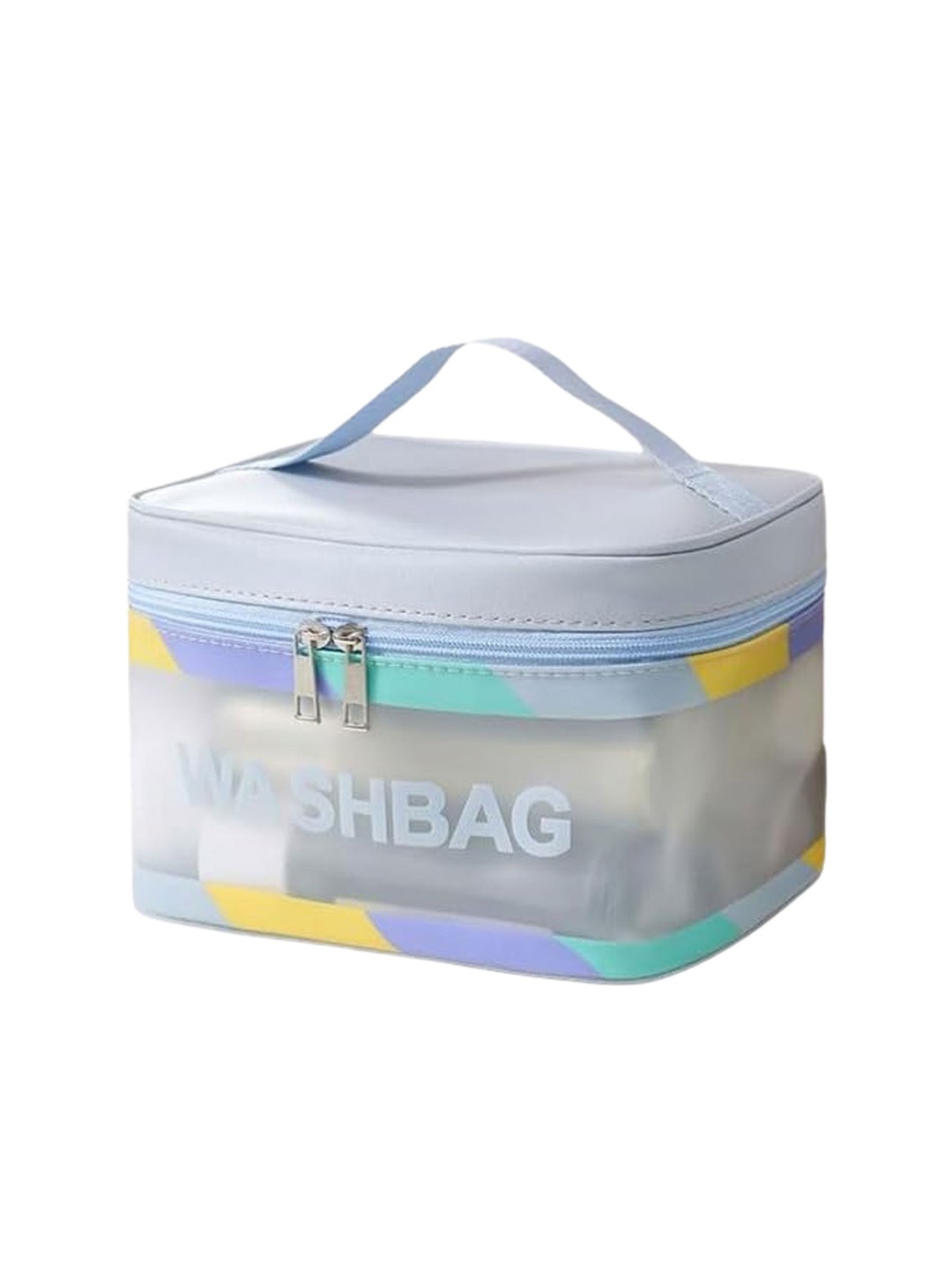 

ALLURE Printed Vanity Bag, Blue