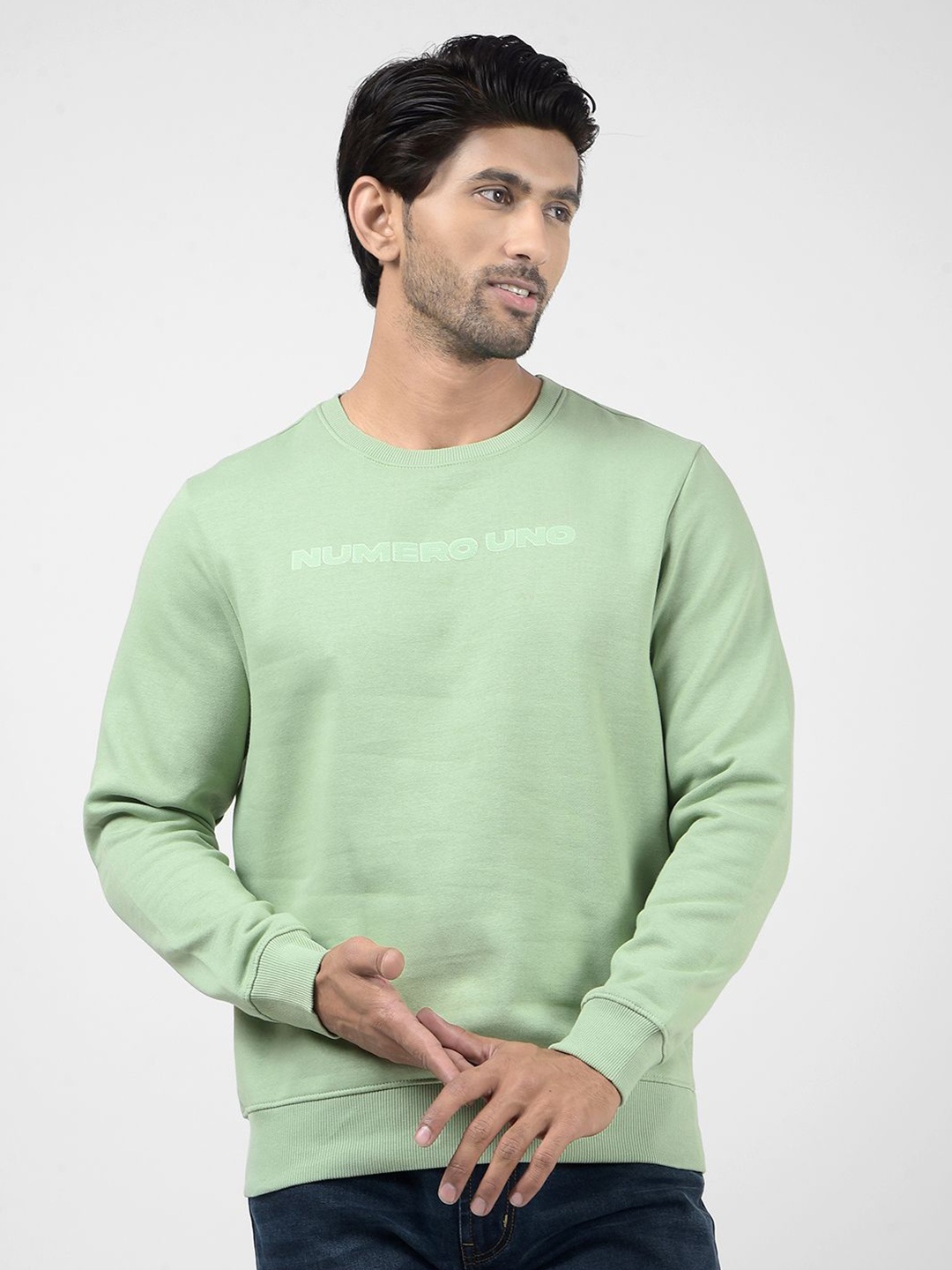 

Numero Uno Men Round Neck Sweatshirt, Green