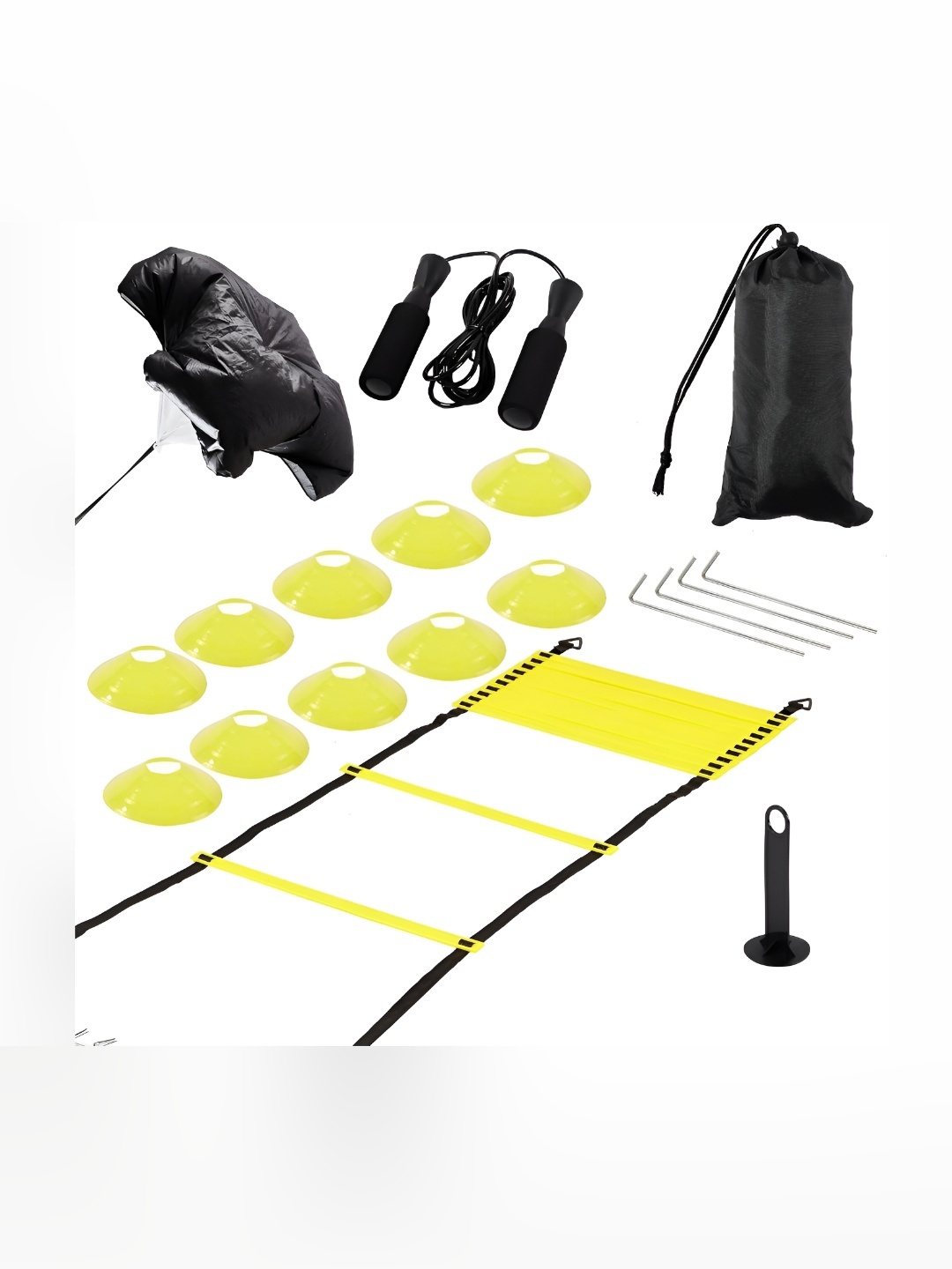 

YMD Set Of 19 Workout Accessories, Black