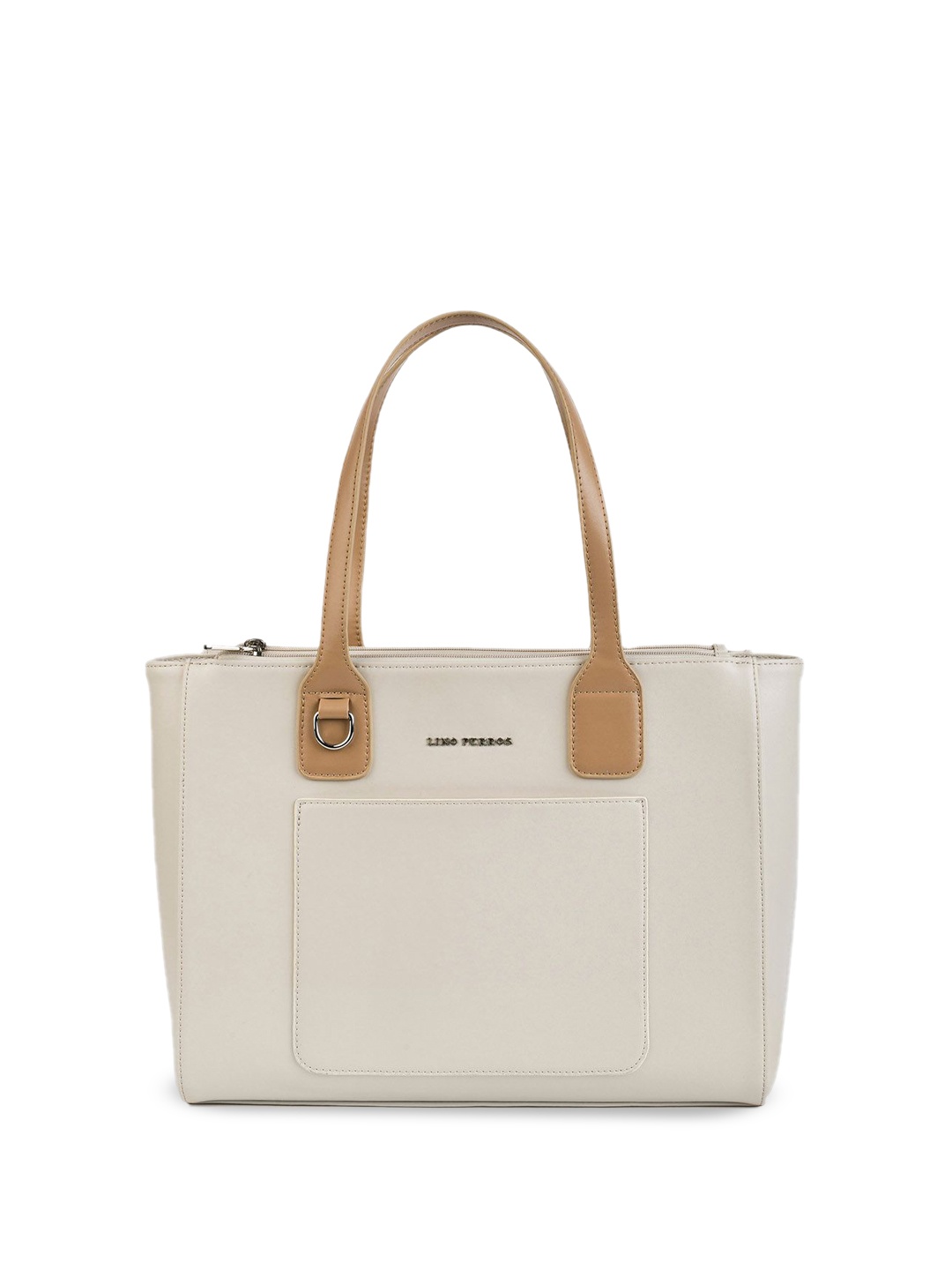 

Lino Perros Women Textured Structured Handheld Bag, Off white