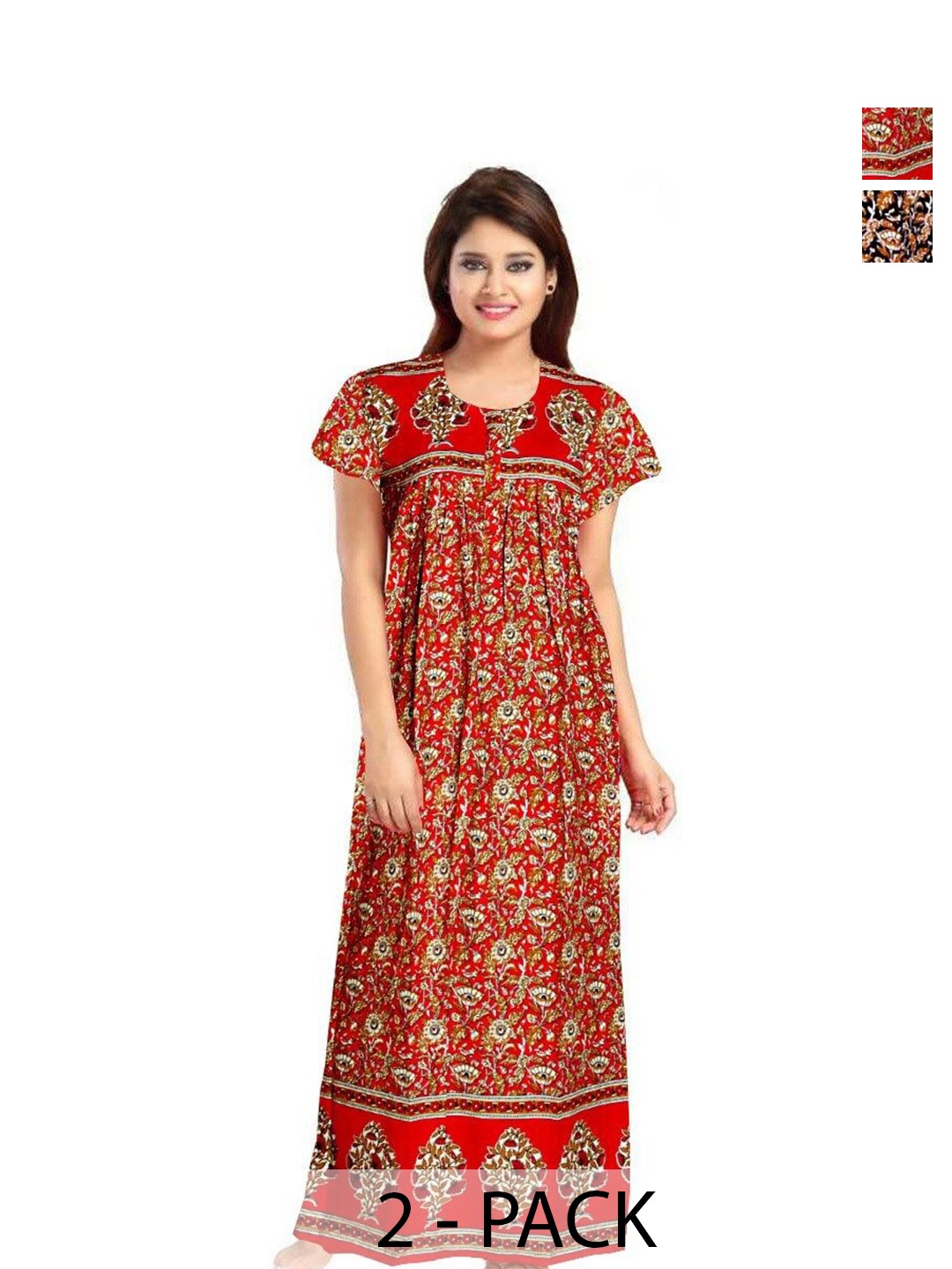 

PR PINK ROYAL Printed Maxi Nightdress, Blue