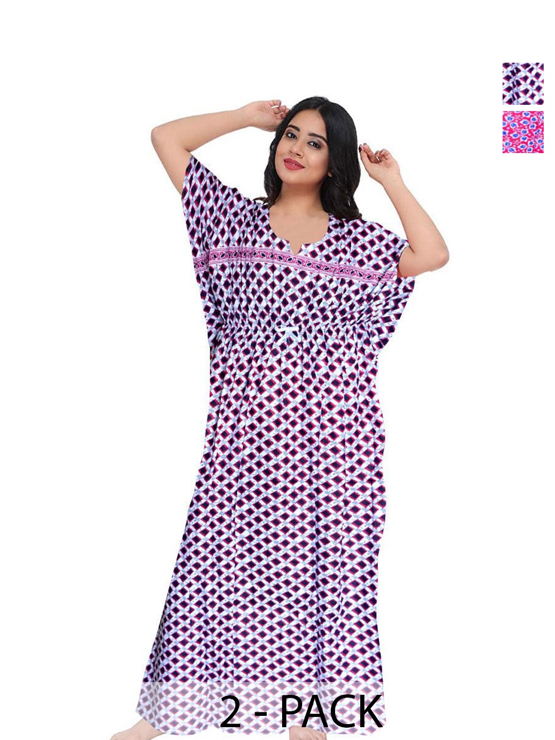 

PR PINK ROYAL Printed Maxi Nightdress
