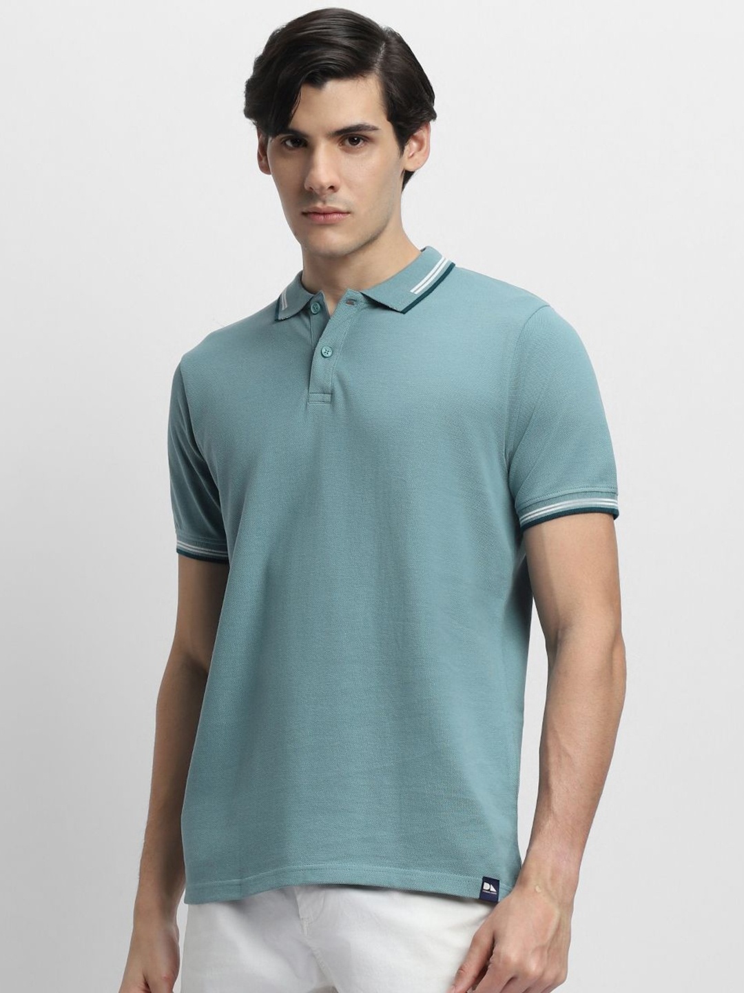 

Dennis Lingo Men Polo Collar Pockets T-shirt, Blue