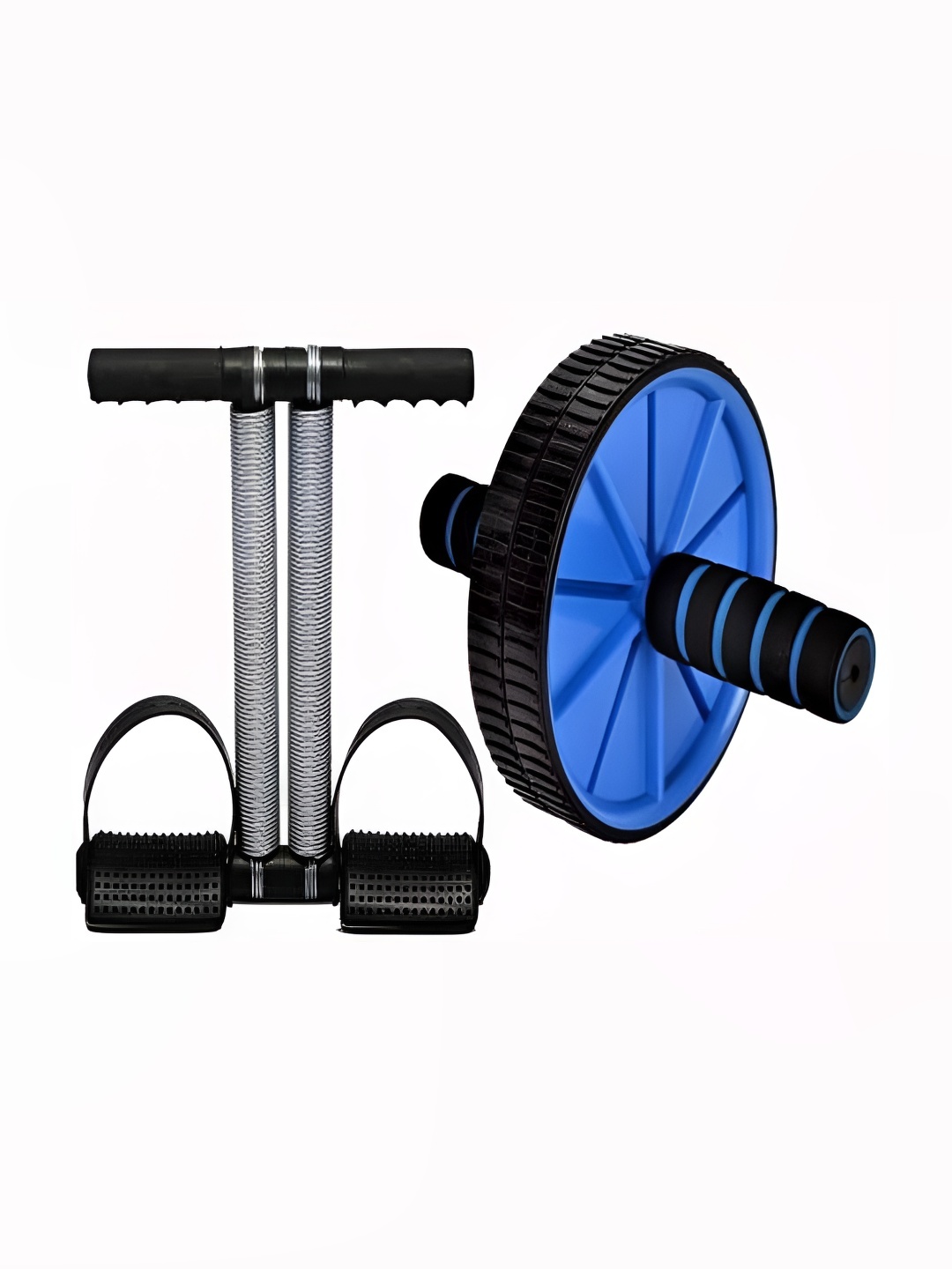 

YMD Set Of 2 Roller & Tummy Trimmer Workout Accessories, Black