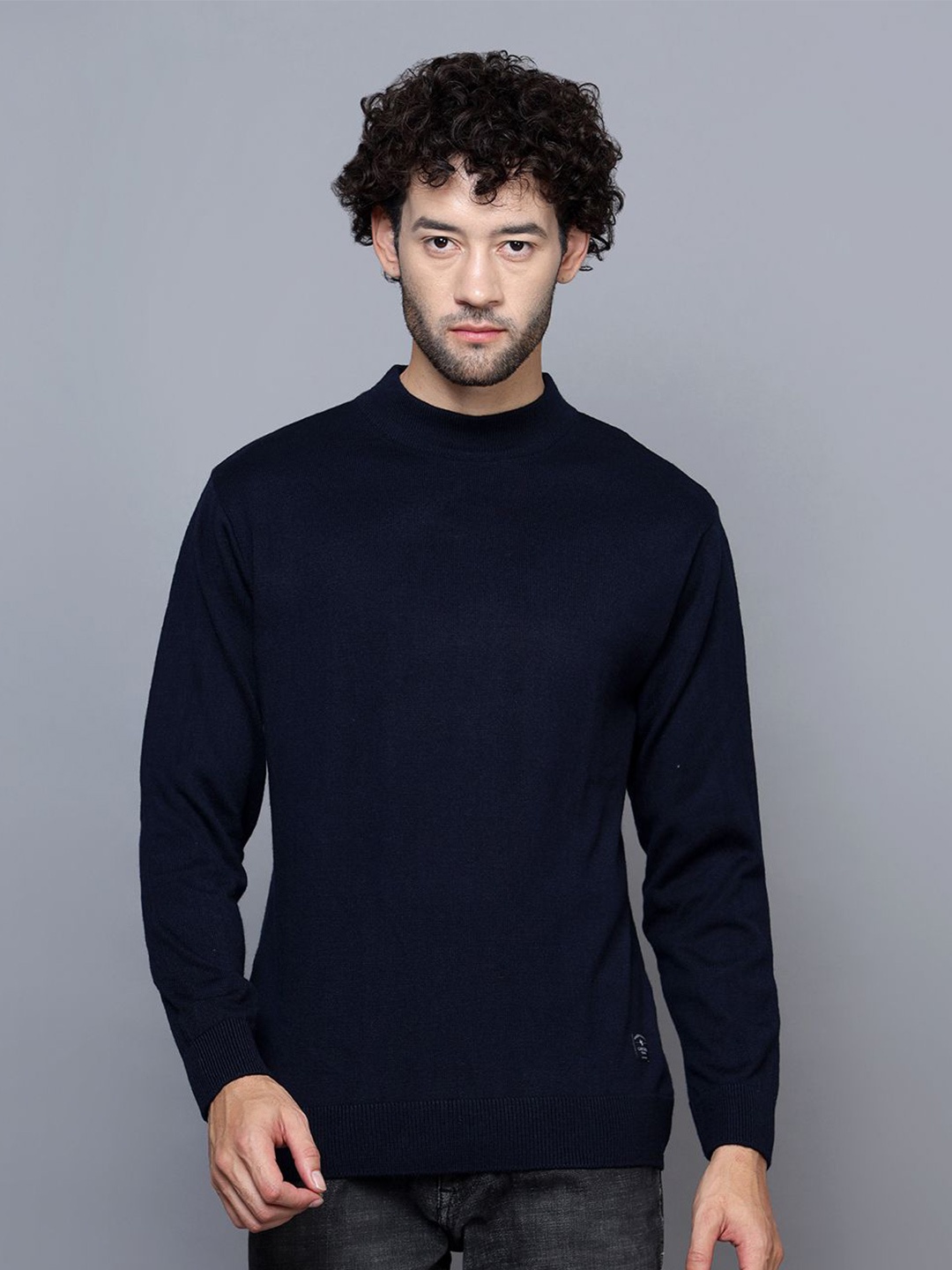 

Cantabil Men Pullover Sweater, Navy blue