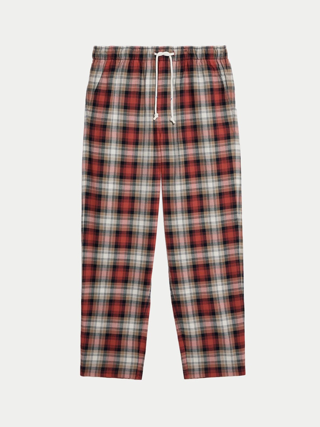 

Marks & Spencer Checked Pure Cotton Lounge Pants, Red