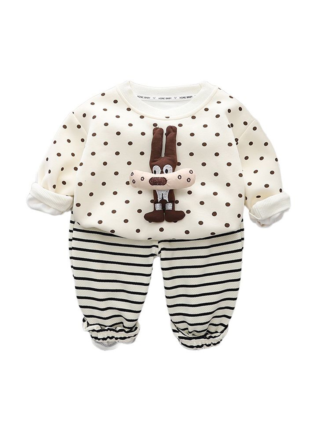 

StyleCast x Revolte Boys Polka Dot Printed Sweatshirt With Trousers, White