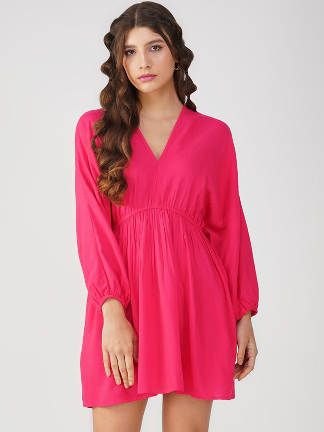 

HERE&NOW Fit & Flare Mini Dress, Pink