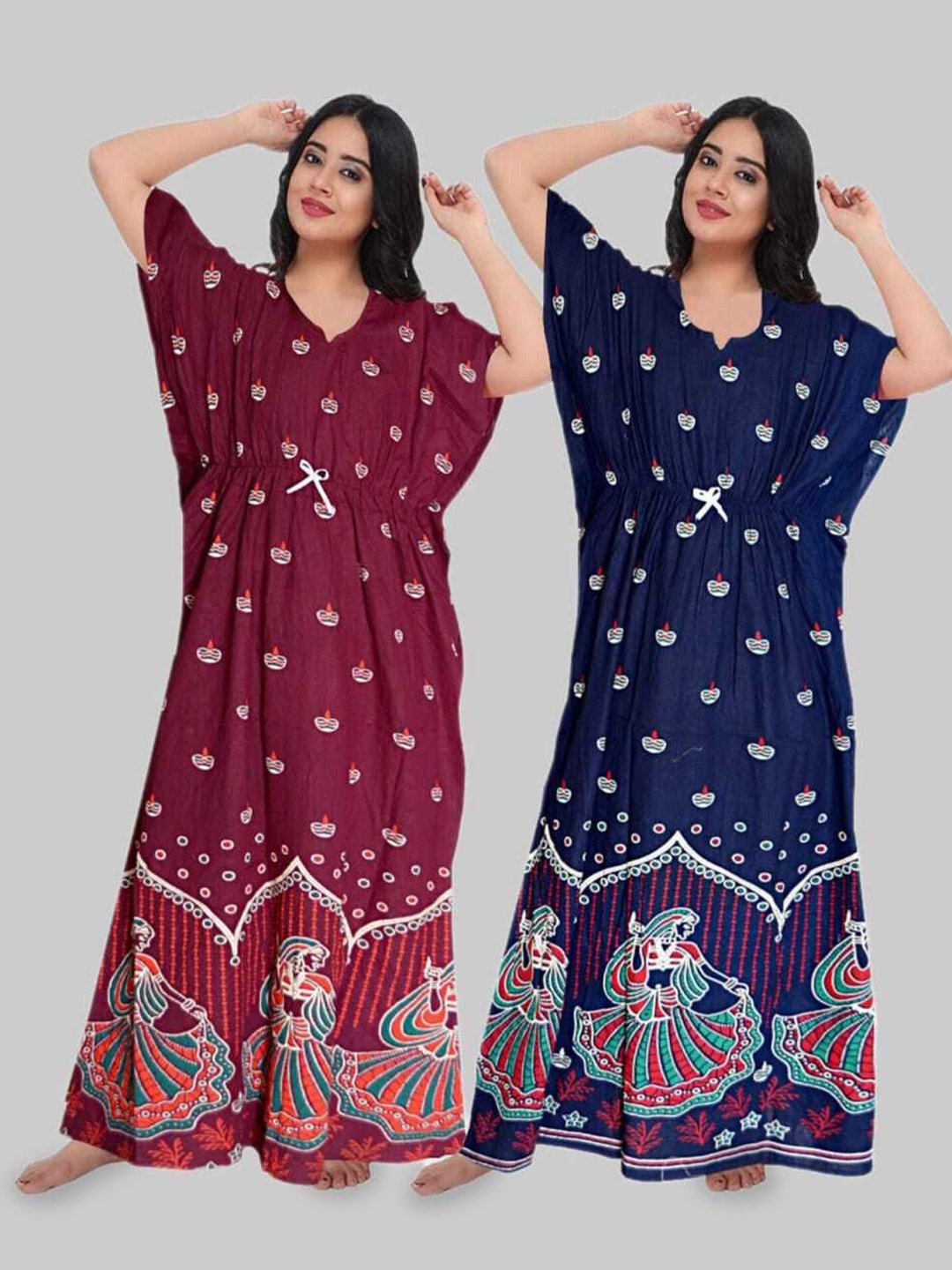 

PR PINK ROYAL Printed Maxi Nightdress, Blue