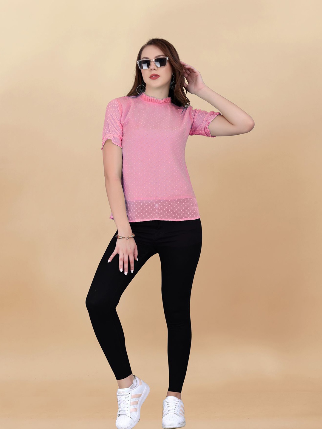 

Sidhidata Women Short Sleeves Top, Pink
