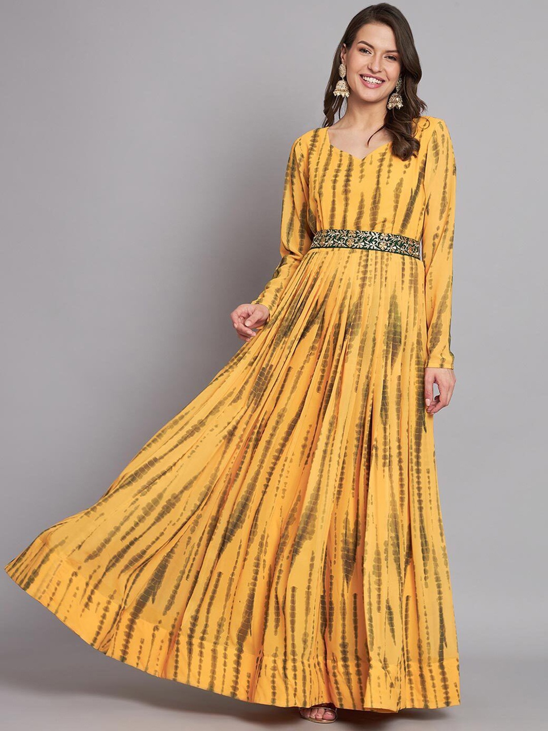 

Femvy Tie And Dye Gown Maxi Dress, Yellow
