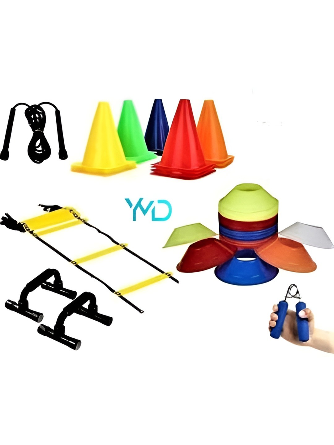 

YMD 33-Pieces Textured Workout Accessories, Black
