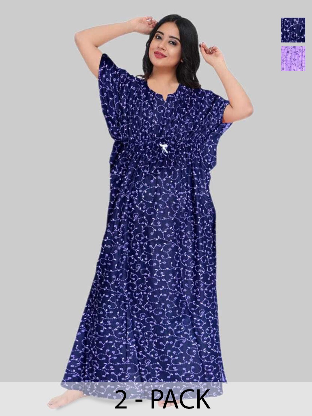 

PR PINK ROYAL Printed Maxi Nightdress, Purple