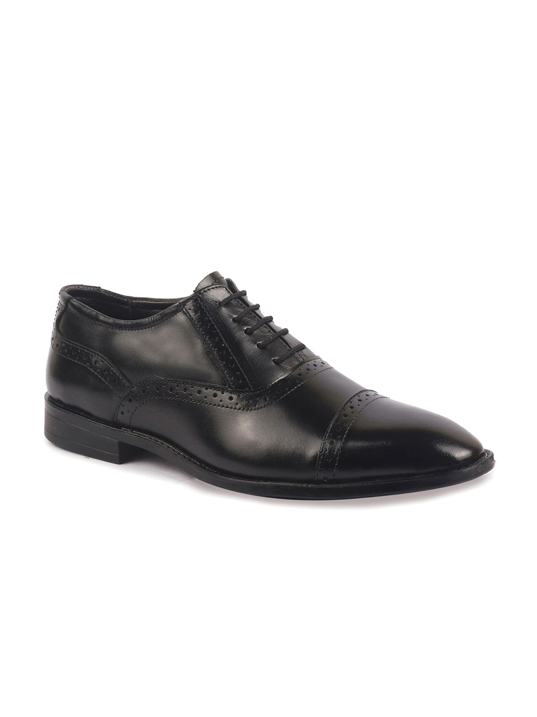 

FAUSTO Men Lace Up Brogue Shoes, Black