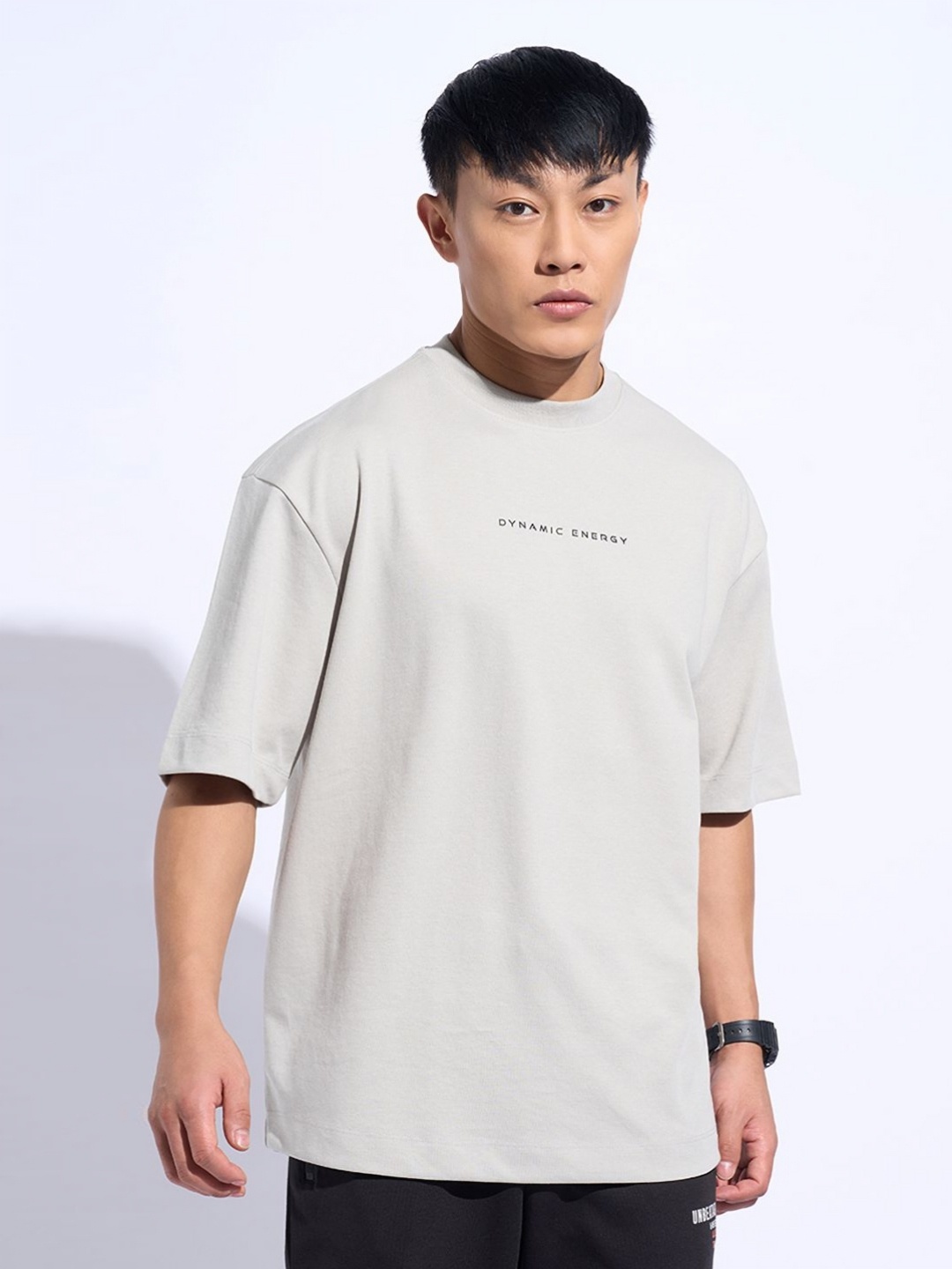

Ajile by Pantaloons Men Typography Printed Round Neck Oversized T-shirt, Grey