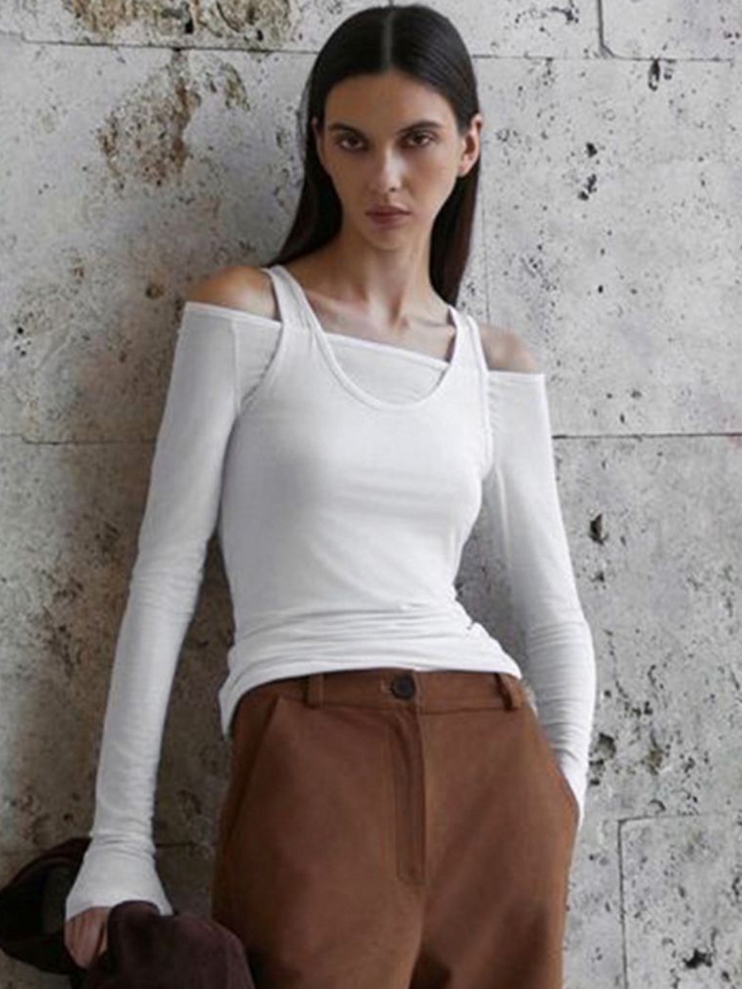 

StyleCast Women Solid Scoop Neck Top, White