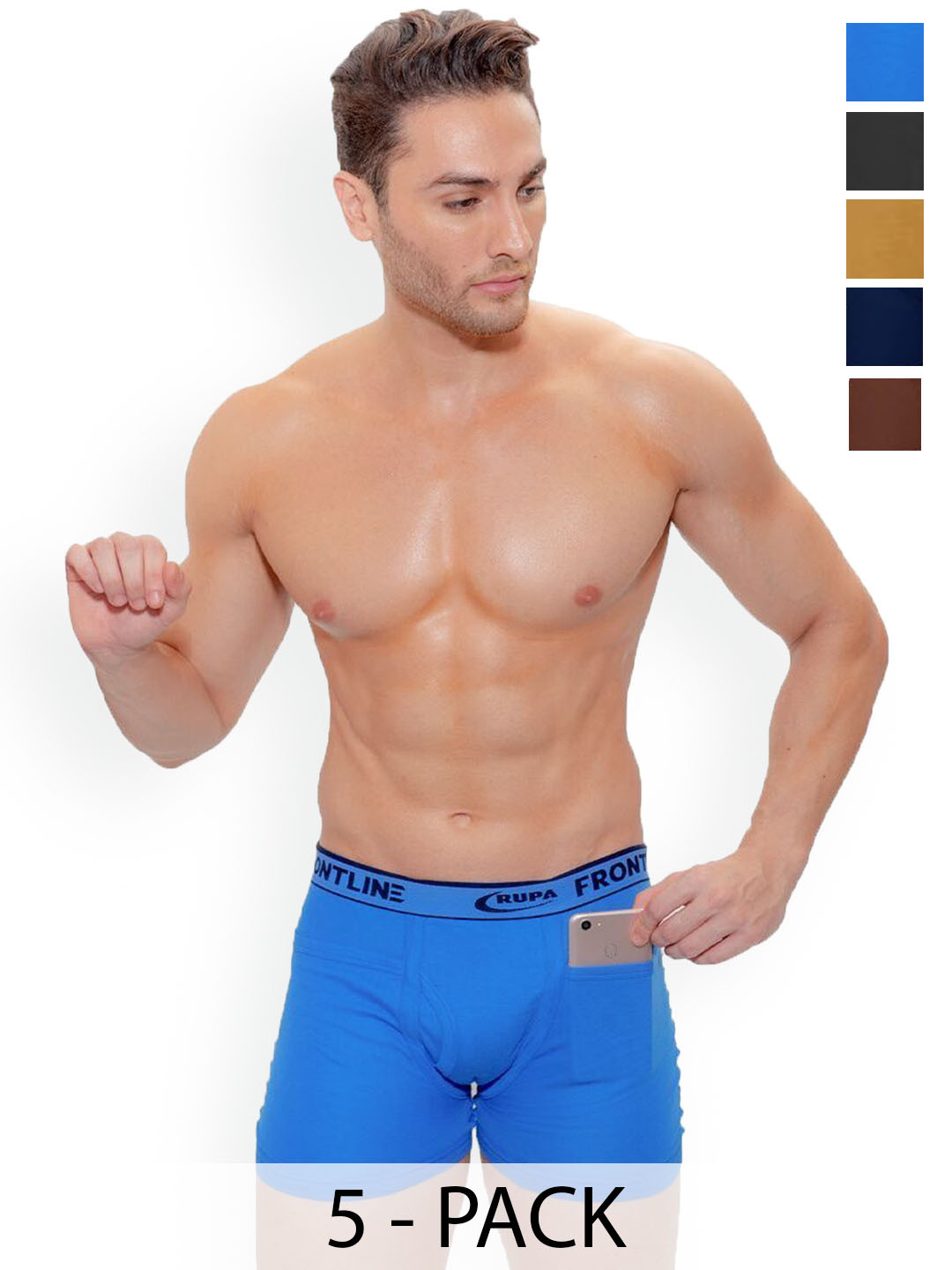 

Rupa Men Pack Of 5 Assorted Cotton Trunks Frontline-DCIP-(OP)-5--90