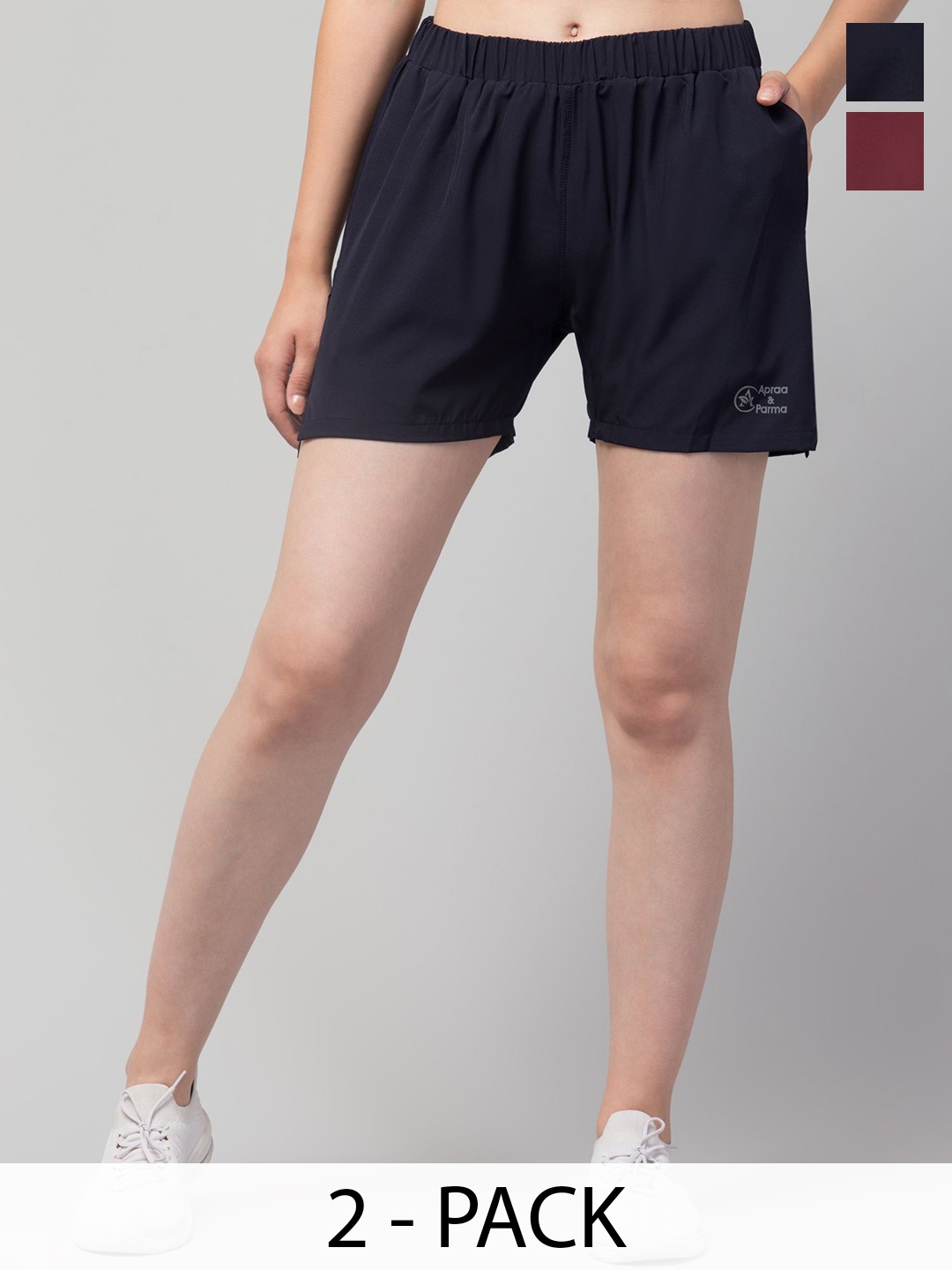 

UllasPemium Women Running Sports Shorts, Navy blue