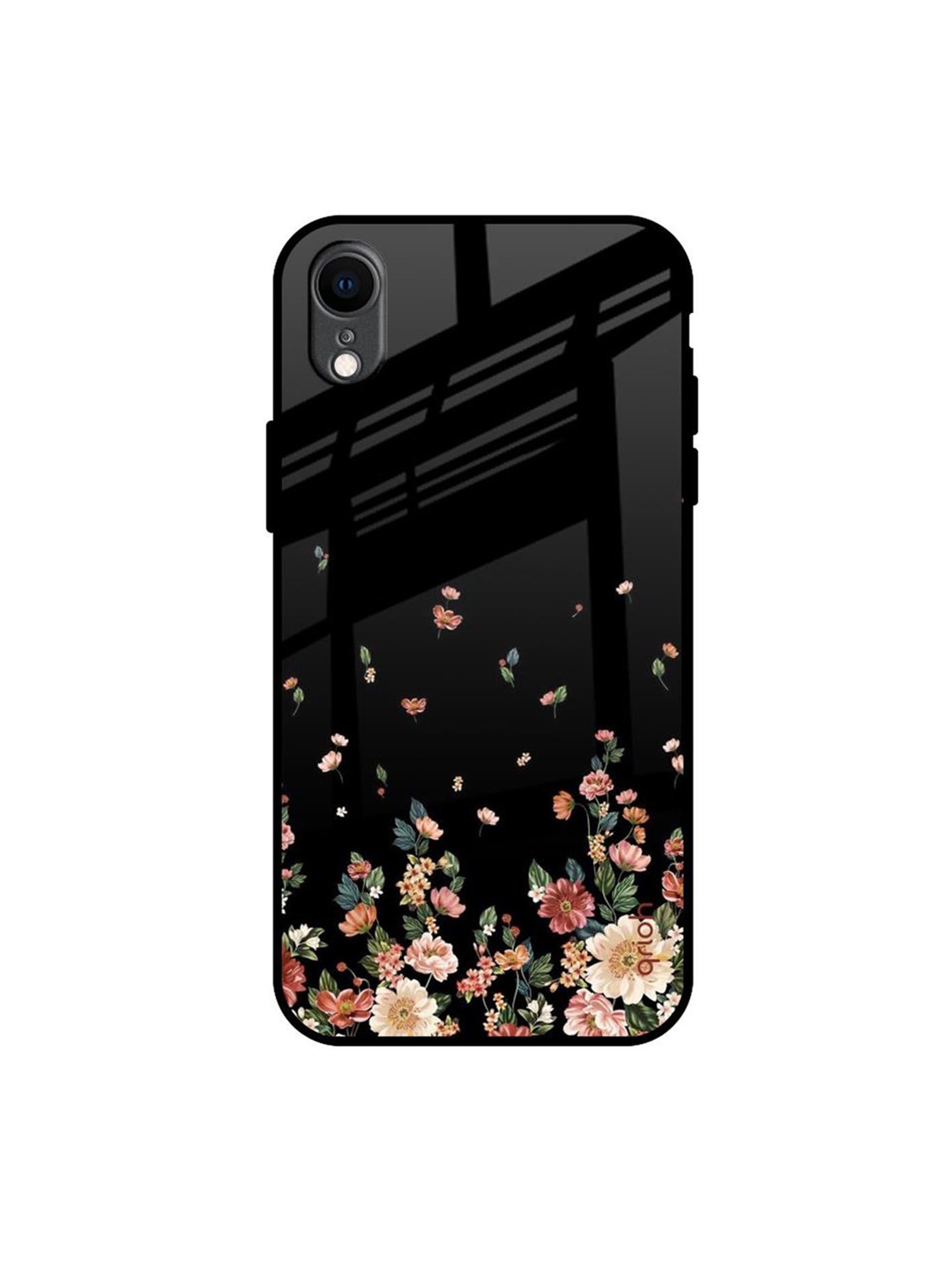 

QRIOH Floral Printed iPhone XR Back Case Mobile Accessories, Black