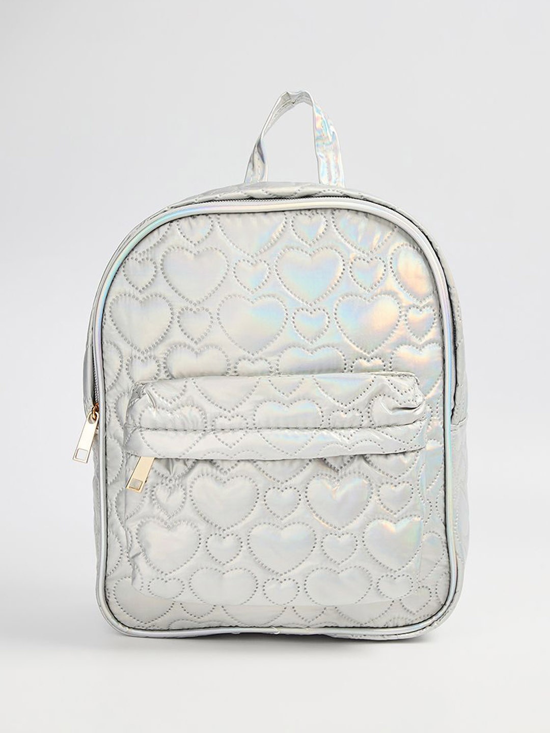 

Ginger by Lifestyle Girls Solid Small Backpack, Silver