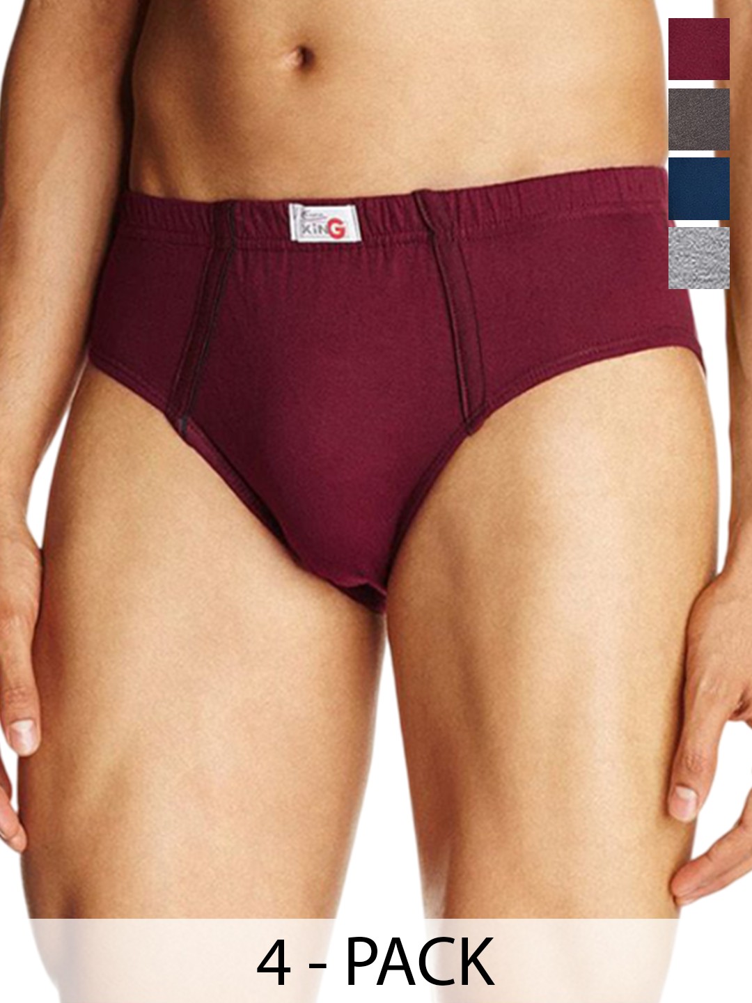 

Rupa Pack Of 4 Assorted Pure Cotton Basic Briefs - Frontline-Xing-Brief-IE-4--95