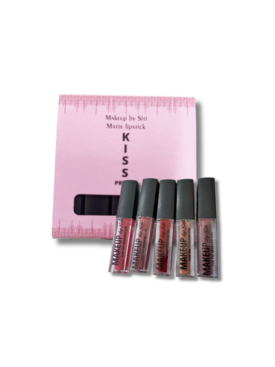 

Makeup By Siti Set Of 5 Long Lasting Liquid Lipstick- 2.5 ml Each-Just Red- Rosy Bronze, Rose