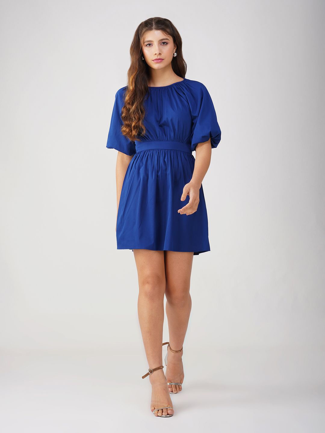 

HERE&NOW Fit & Flare Mini Dress, Blue