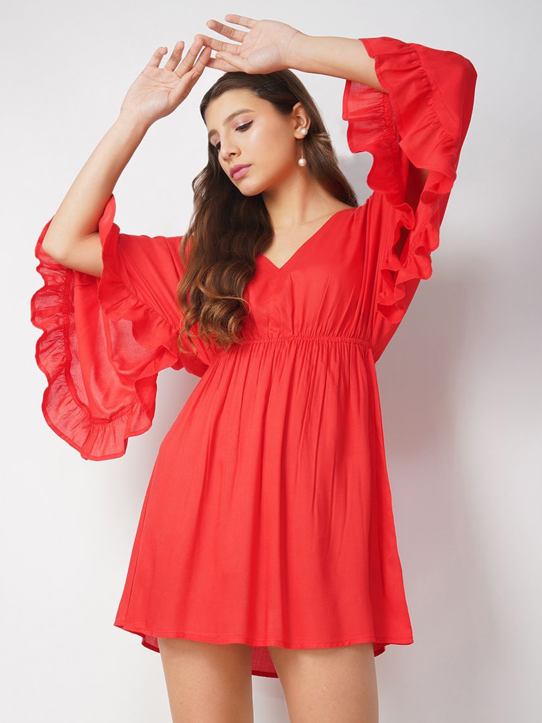 

HERE&NOW Fit & Flare Midi Dress, Red