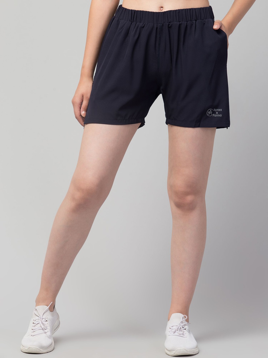 

UllasPemium Women Running Sports Shorts, Navy blue