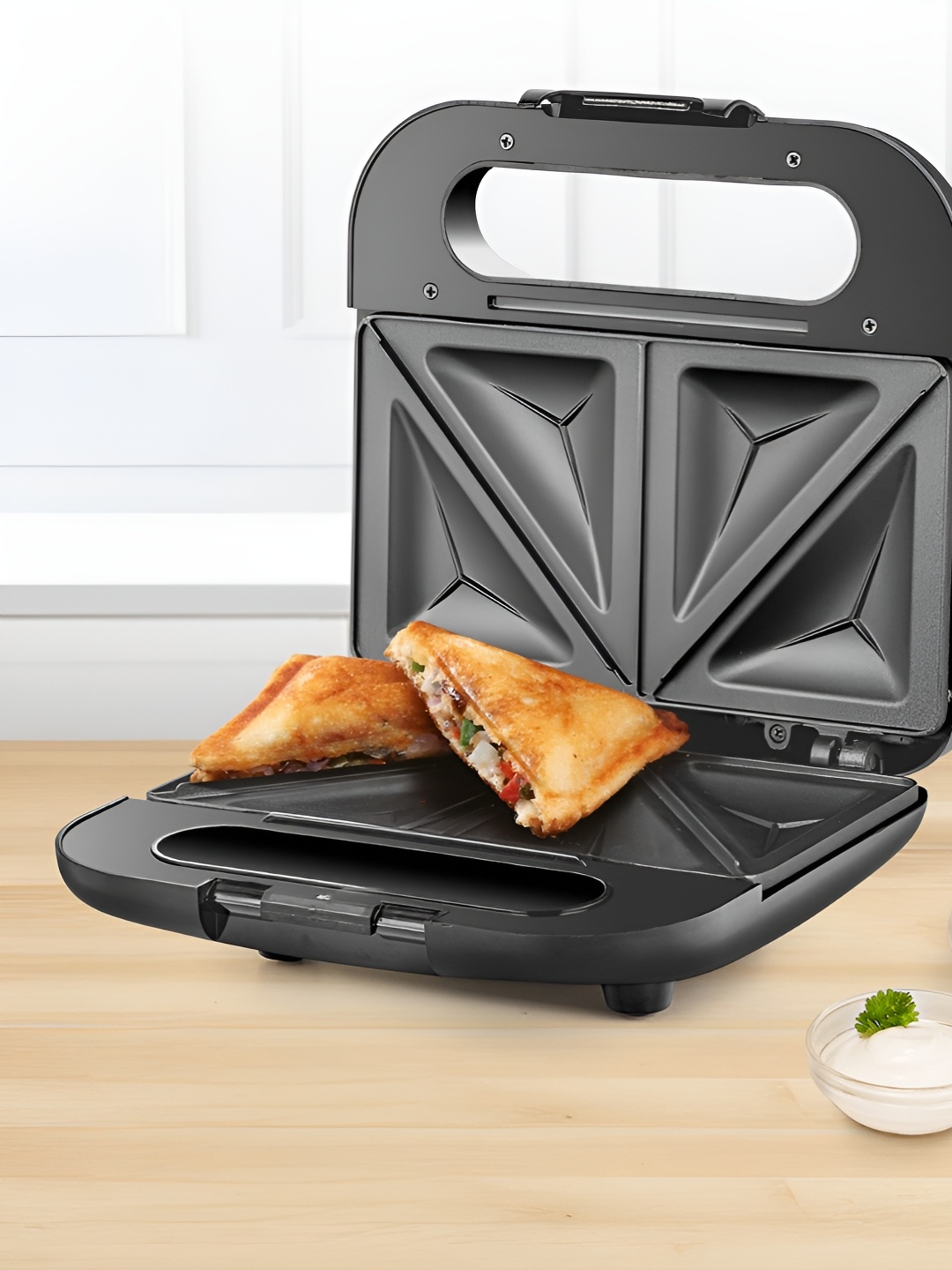 

Borosil Non Stick Deep Plates Toast Sandwich Maker- 750 W, White