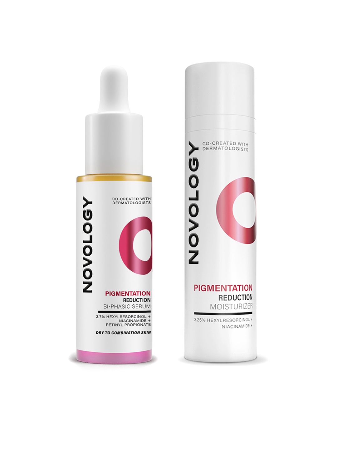 

Novology Set Of Pigmentation Reduction Serum & Moisturizer, White