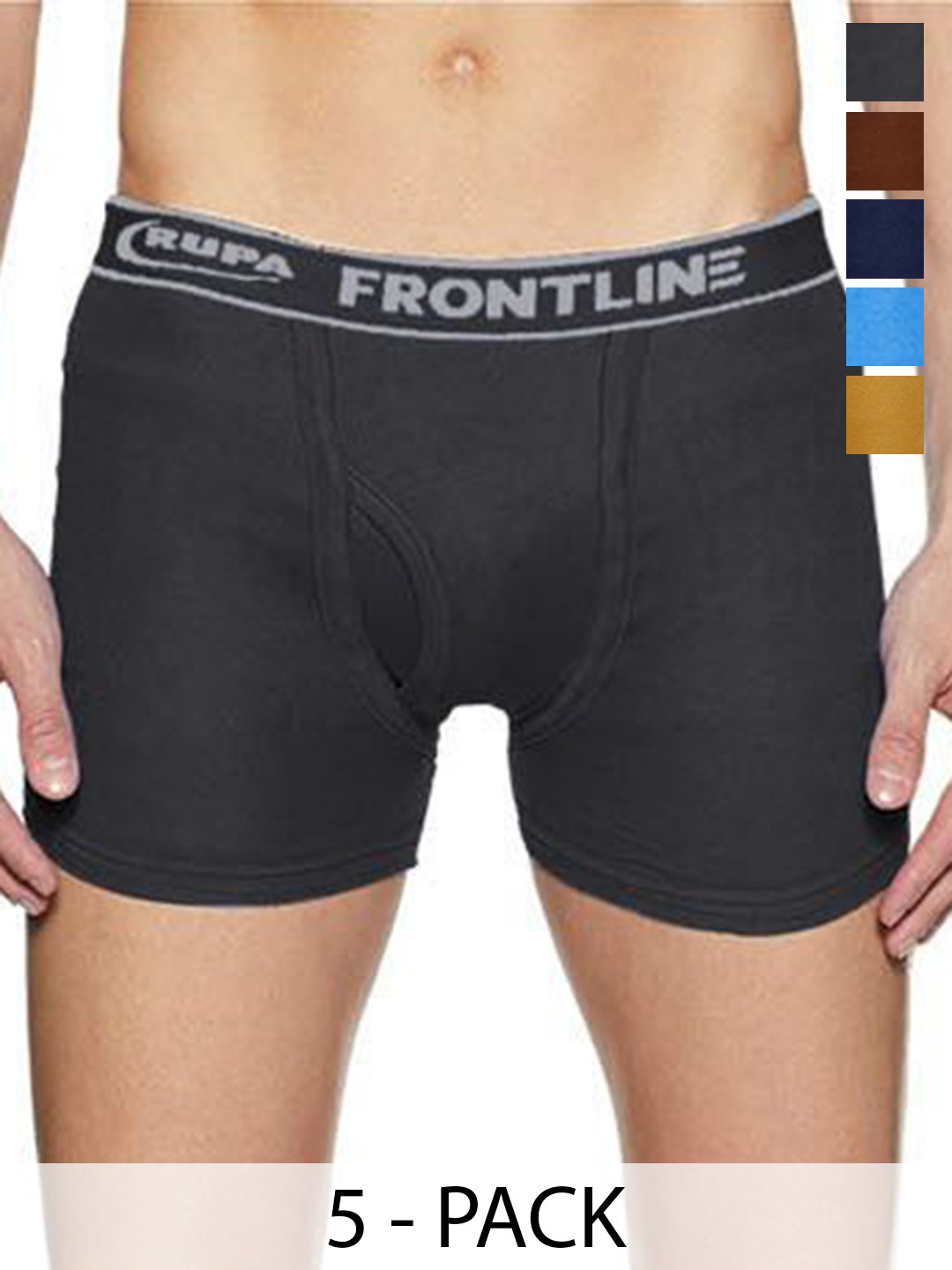 

Rupa Men Pack Of 5 Cotton Trunks, Assorted