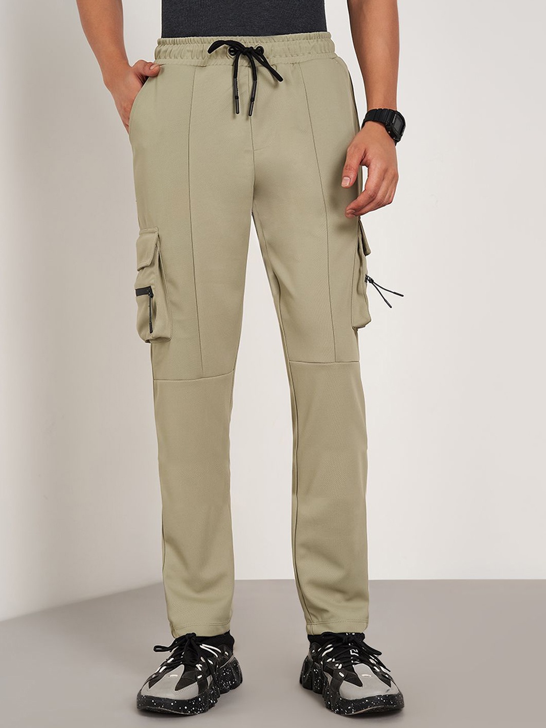 

Street 808 by Pantaloons Men Mid Rise Track Pants, Olive