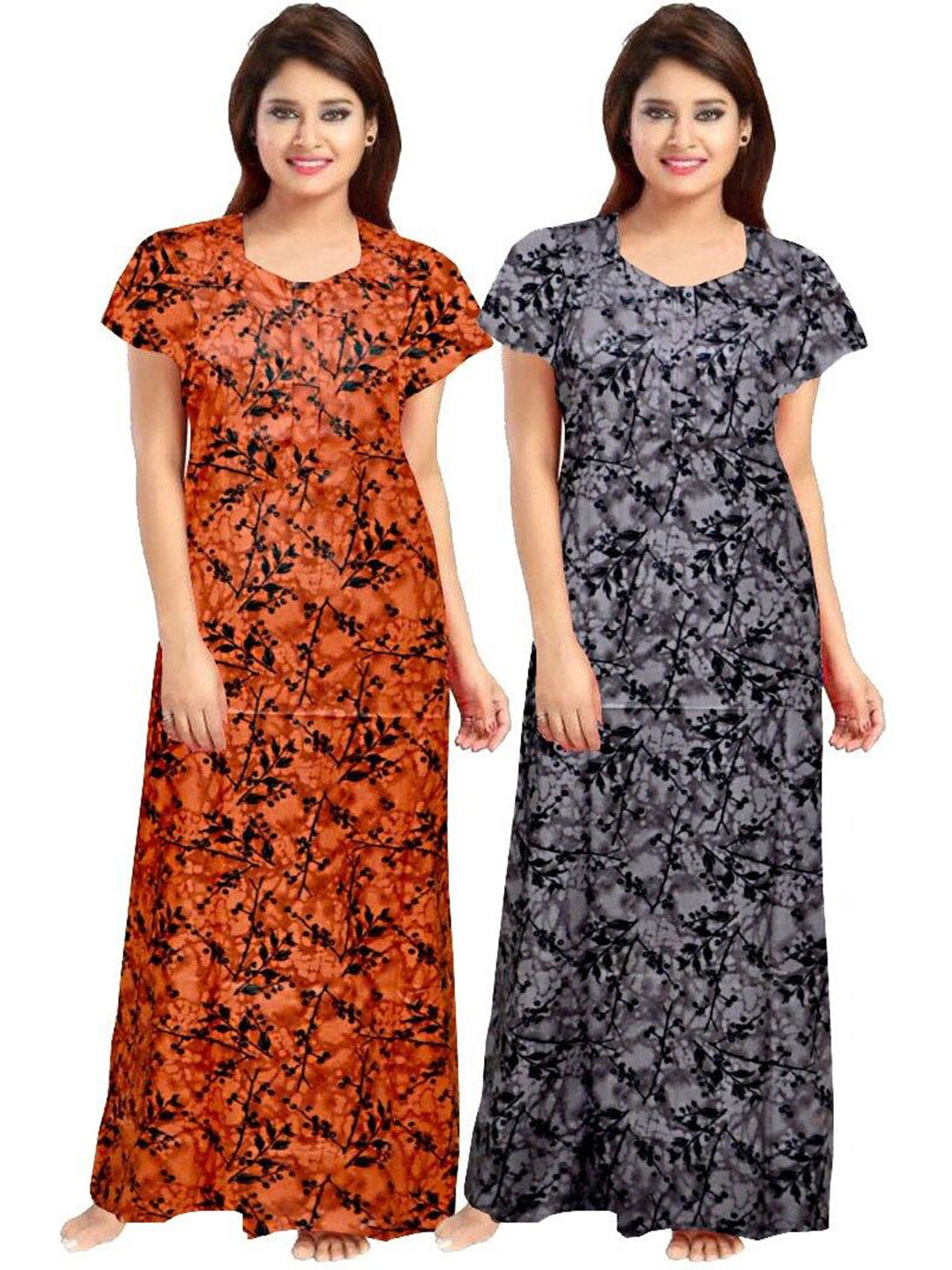 

PR PINK ROYAL Printed Maxi Nightdress, Red