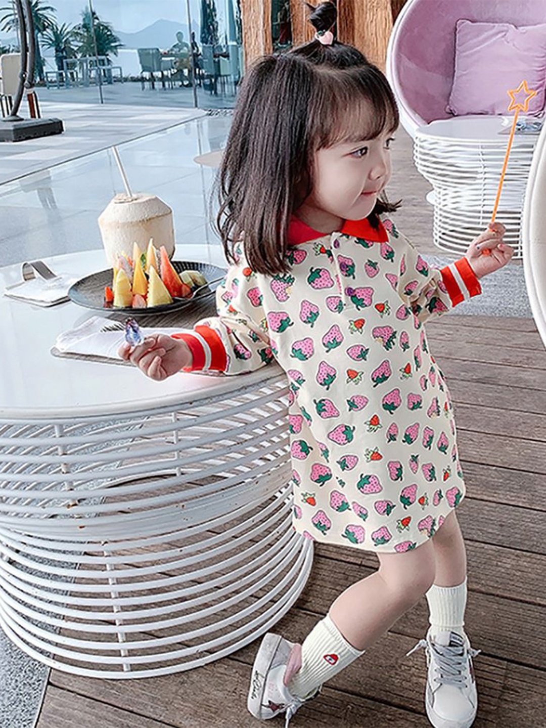 

StyleCast x Revolte Girls Printed T-shirt Dress, Pink