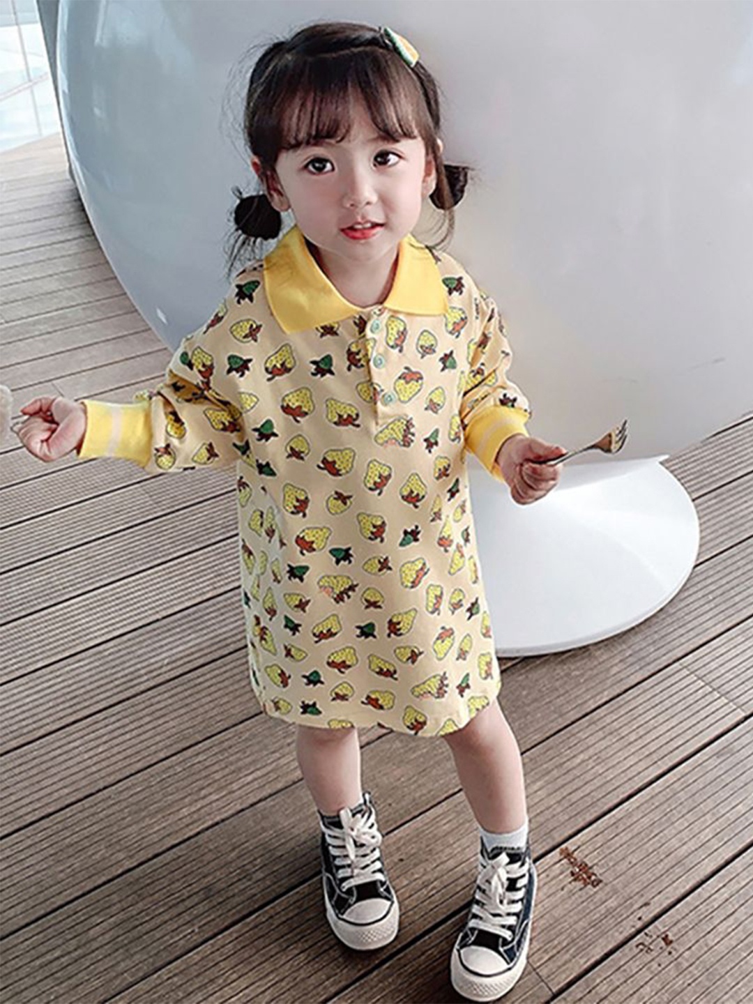 

StyleCast x Revolte Girls Printed T-shirt Dress, Yellow