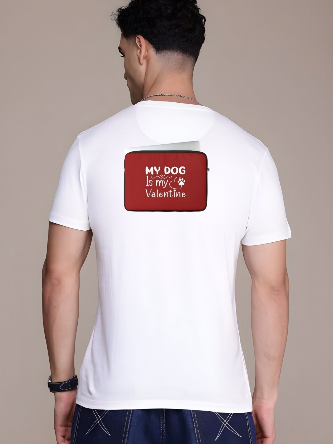 

SZN Men Graphic Printed Round Neck Cotton T-shirt, White
