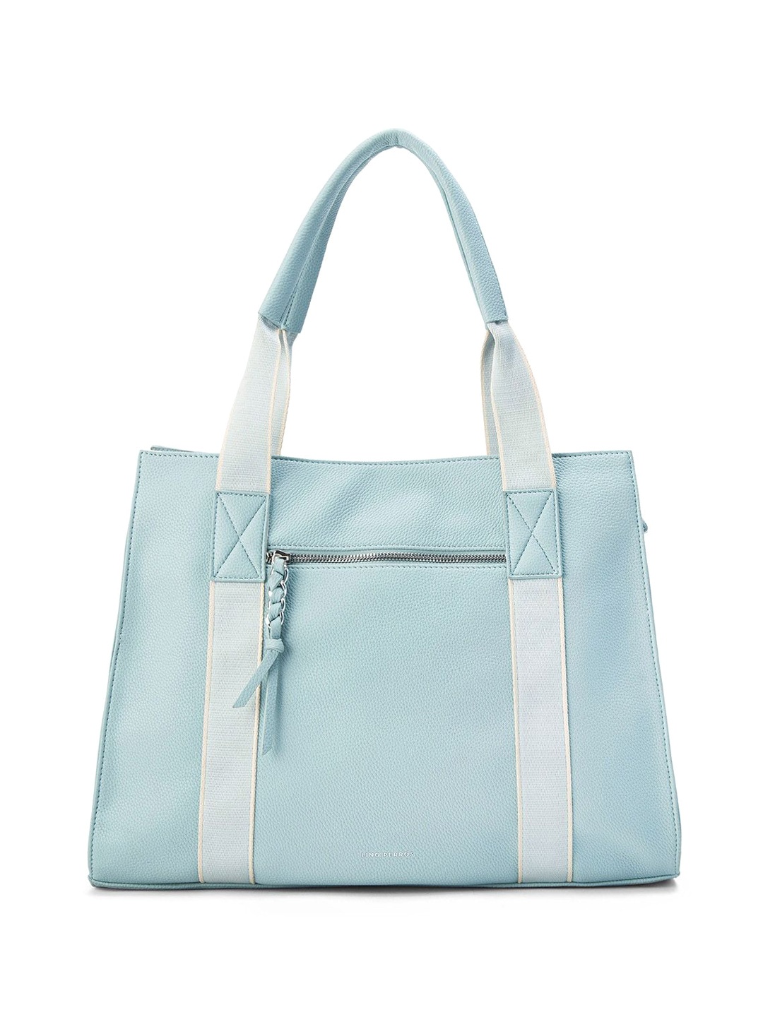 

Lino Perros Textured PU Oversized Structured Tote Bag, Blue