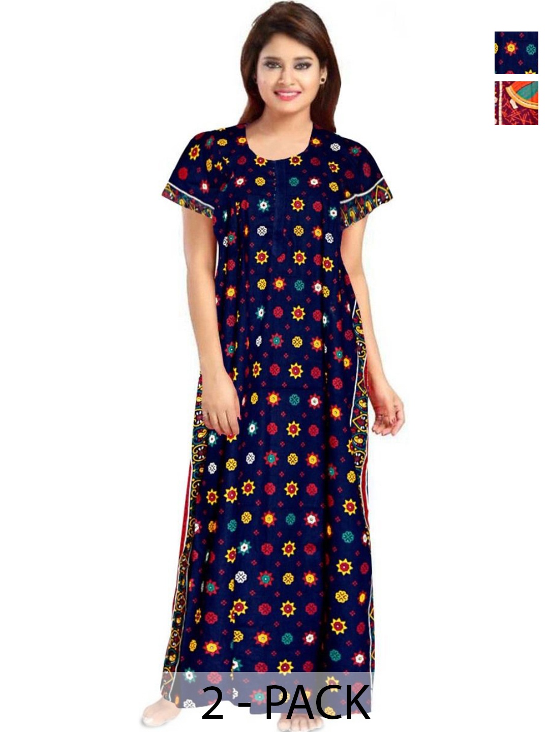 

PR PINK ROYAL Printed Maxi Nightdress, Blue