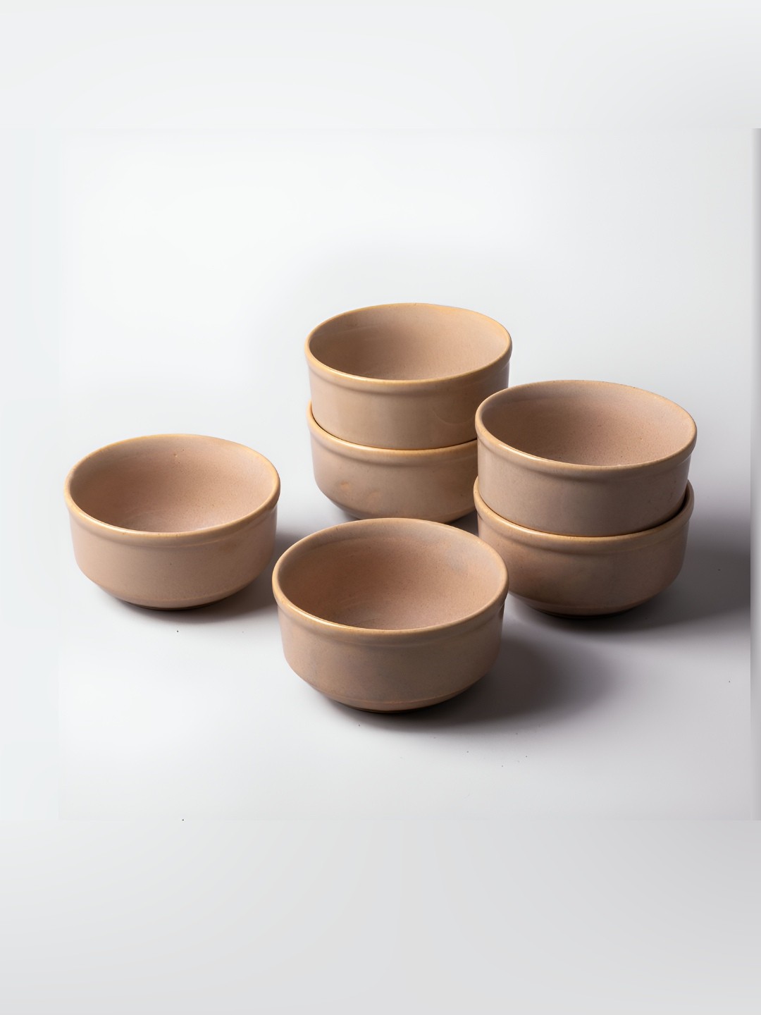 

Storepedia Beige 2025 6 Pieces Ceramic Dishwasher and Microwave Safe Serving Bowl