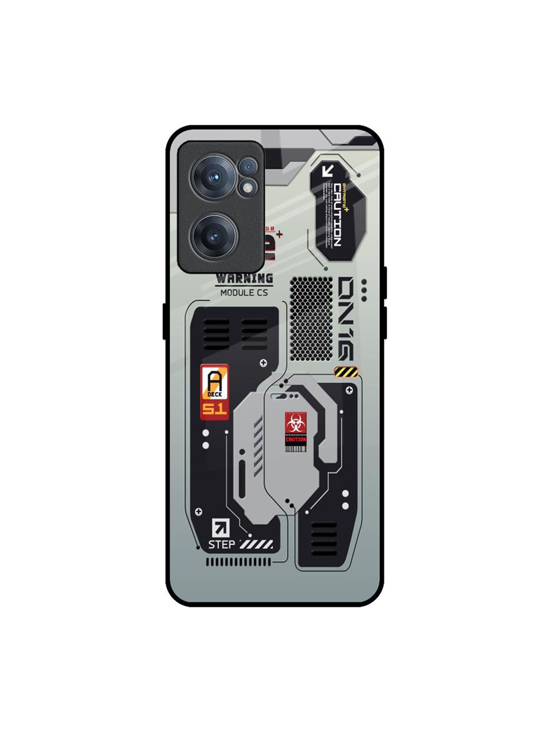 

QRIOH Techno Vibes Printed OnePlus Nord CE 2 Back Case, Grey