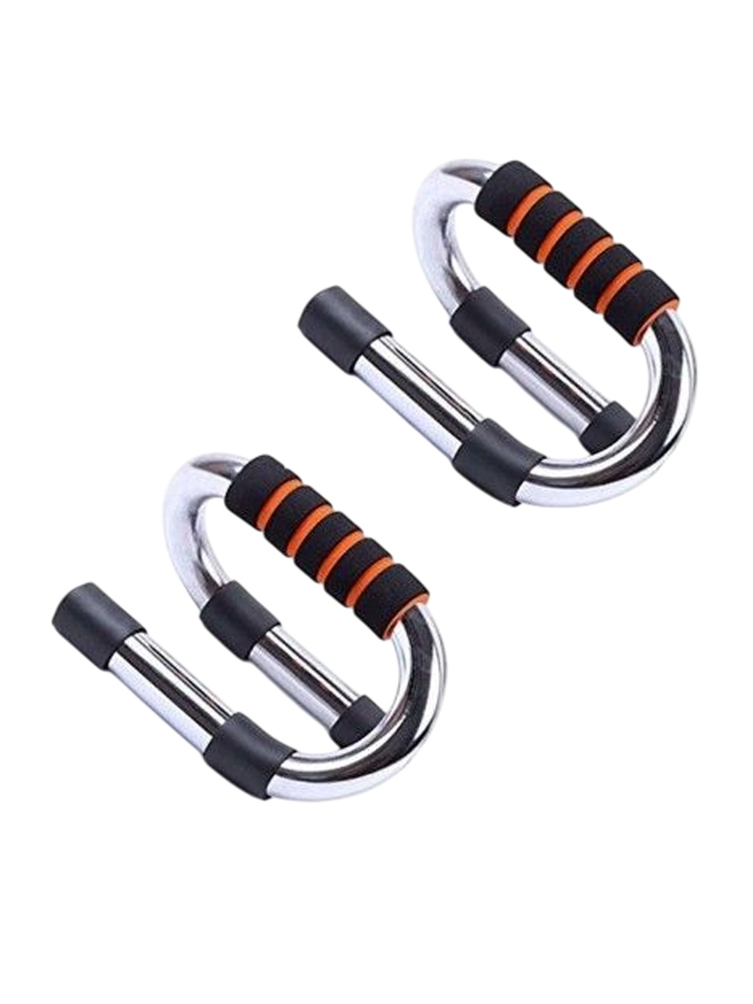 

HackerX Stainless Steel Pair Of Push Up Bars, Silver