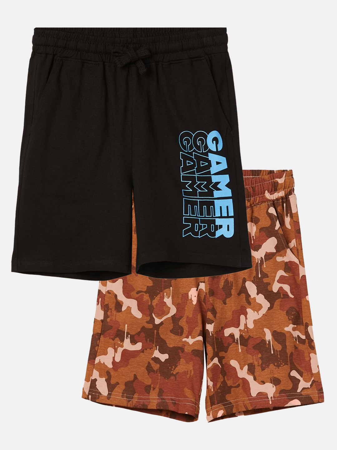 

Juniors by Lifestyle Kids Pack of 2 Printed Shorts, Black