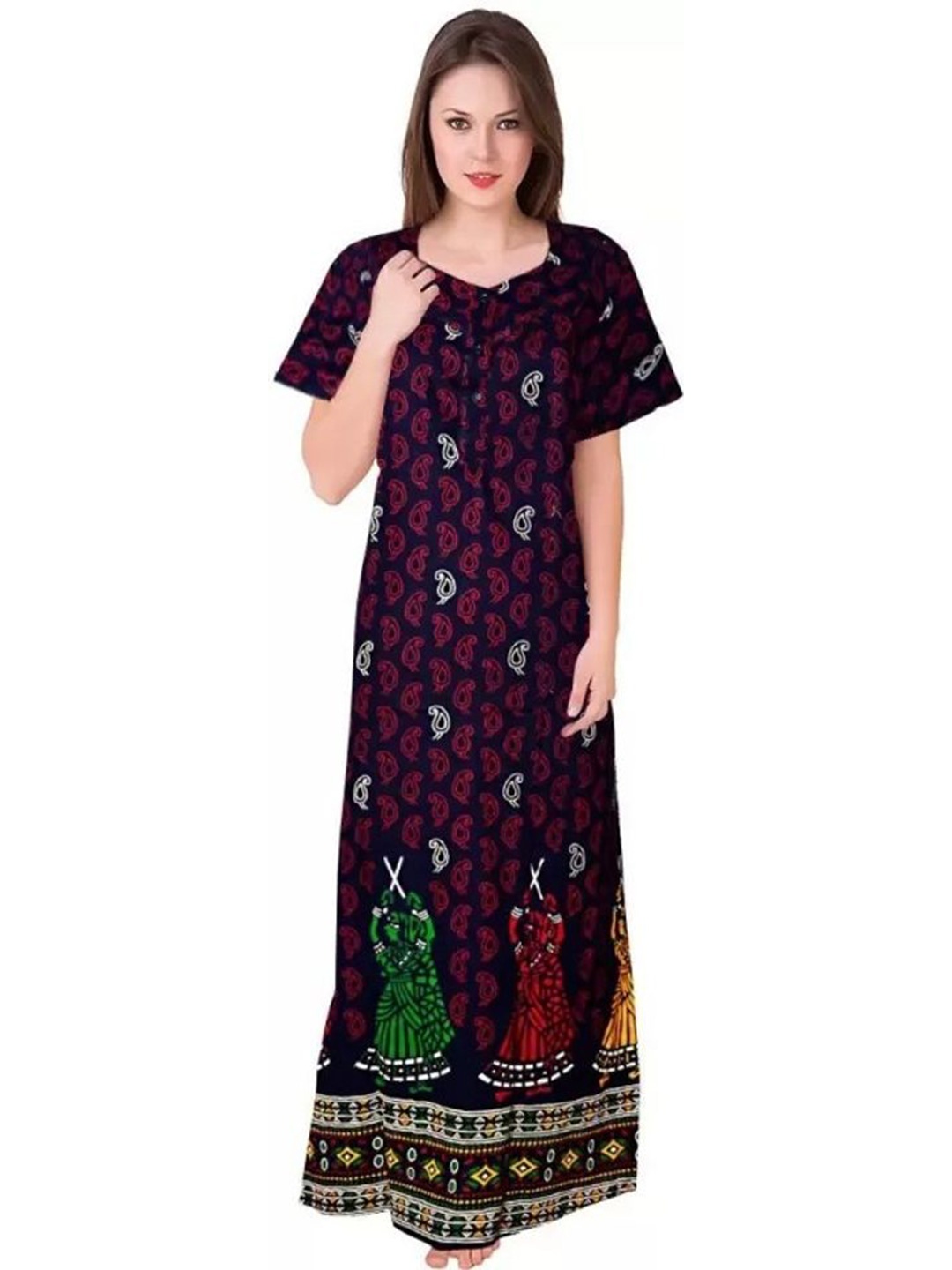 

PR PINK ROYAL Printed Maxi Nightdress, Blue