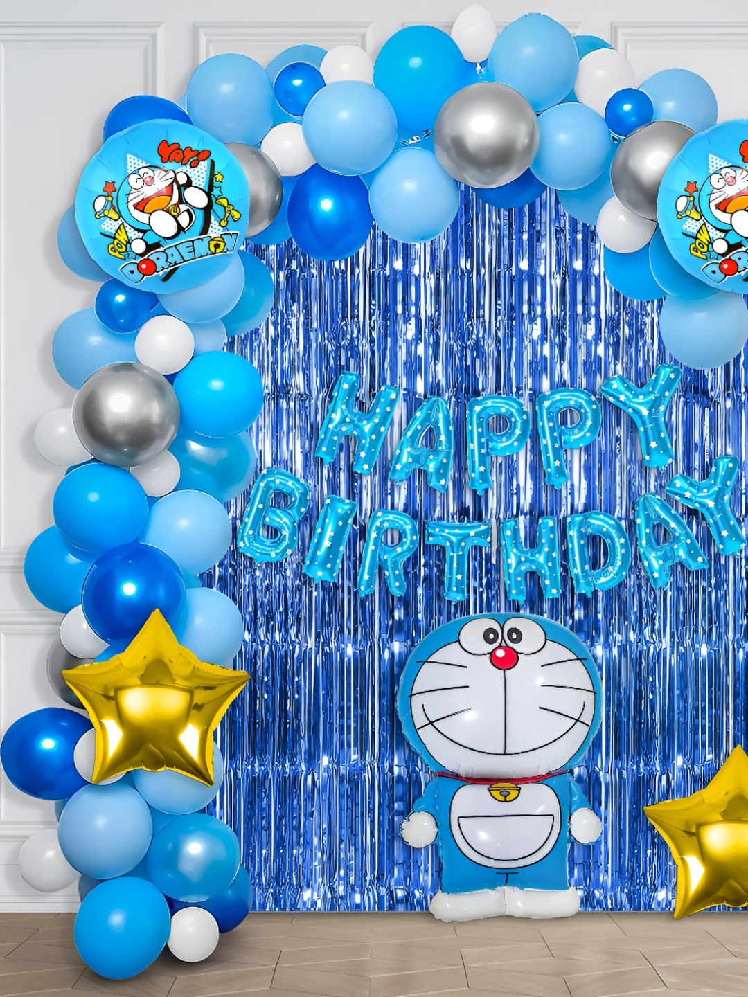 

Special You 55-Pcs Blue Balloon Doremon Theme Happy Birthday Dcor