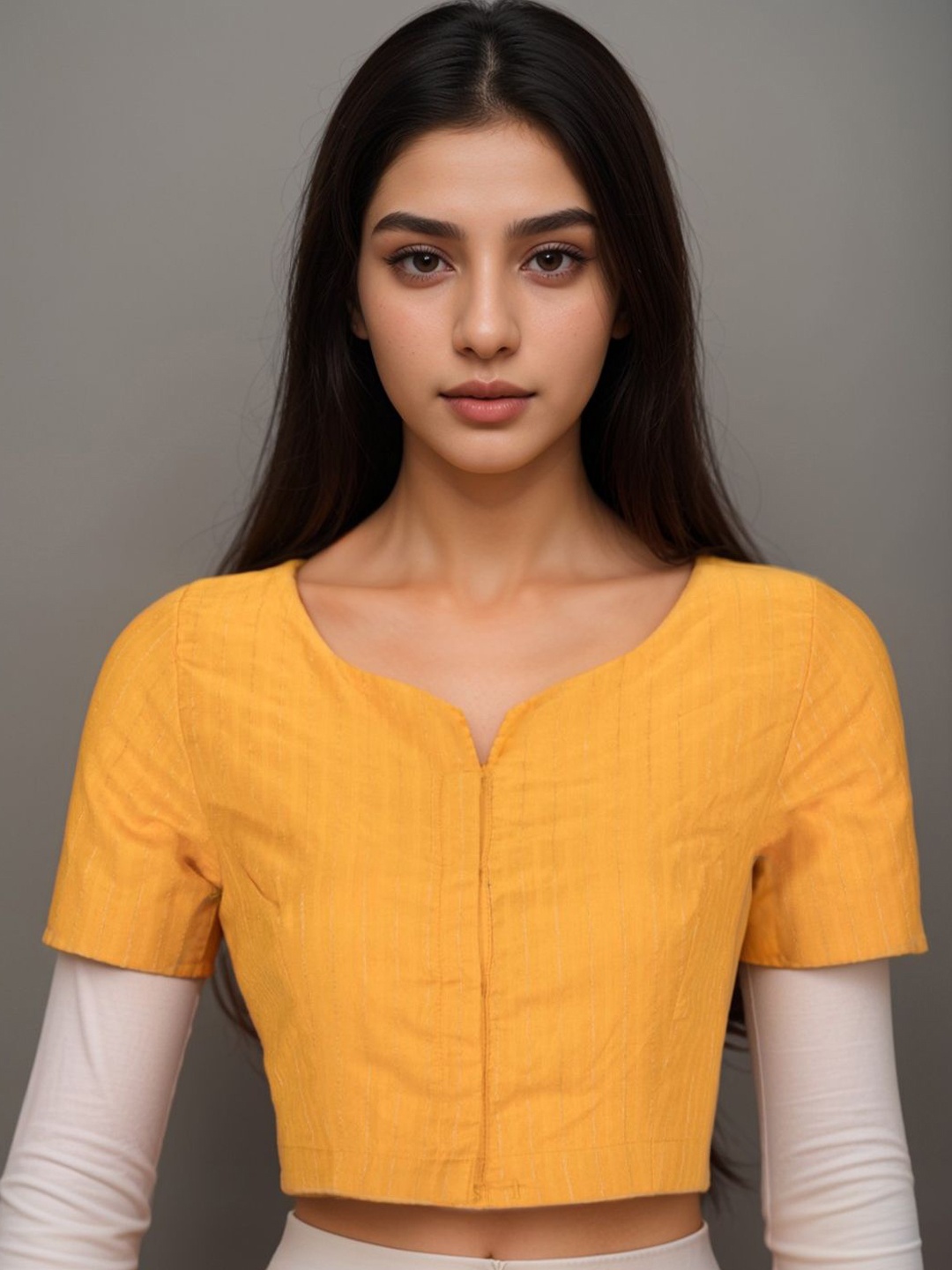 

Avishya Tussar Cotton Saree Blouse, Yellow