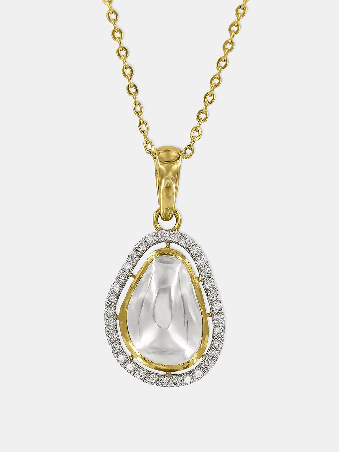 

Maiora Women 18Kt Stunning Polki Diamond Pendant 18K Yellow Gold